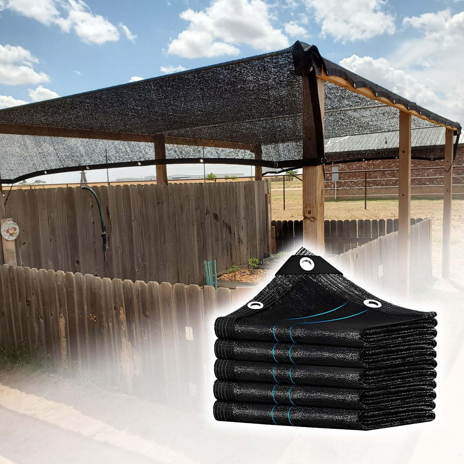 Filet d'ombrage de jardin anti-UV 90% pour pergola et terrasse