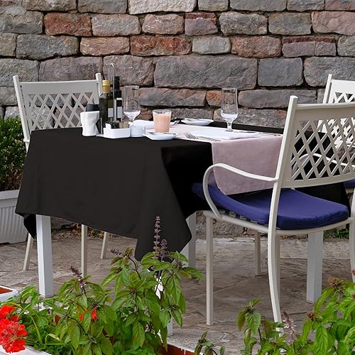 Miniatura 5 de Preboun Mantel de plástico desechable de 54 pulgadas x 100 pies, mantel de plástico con práctica caja de corte deslizante para fiestas, picnic,