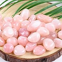 Vista 3 de Juego de Cristales de Cuarzo Rosa Natural a Granel de 3 Libras Piedras Pulidas Tamboreadas Juego de Cristales Kit de Piedras de Cuarzo Piedras