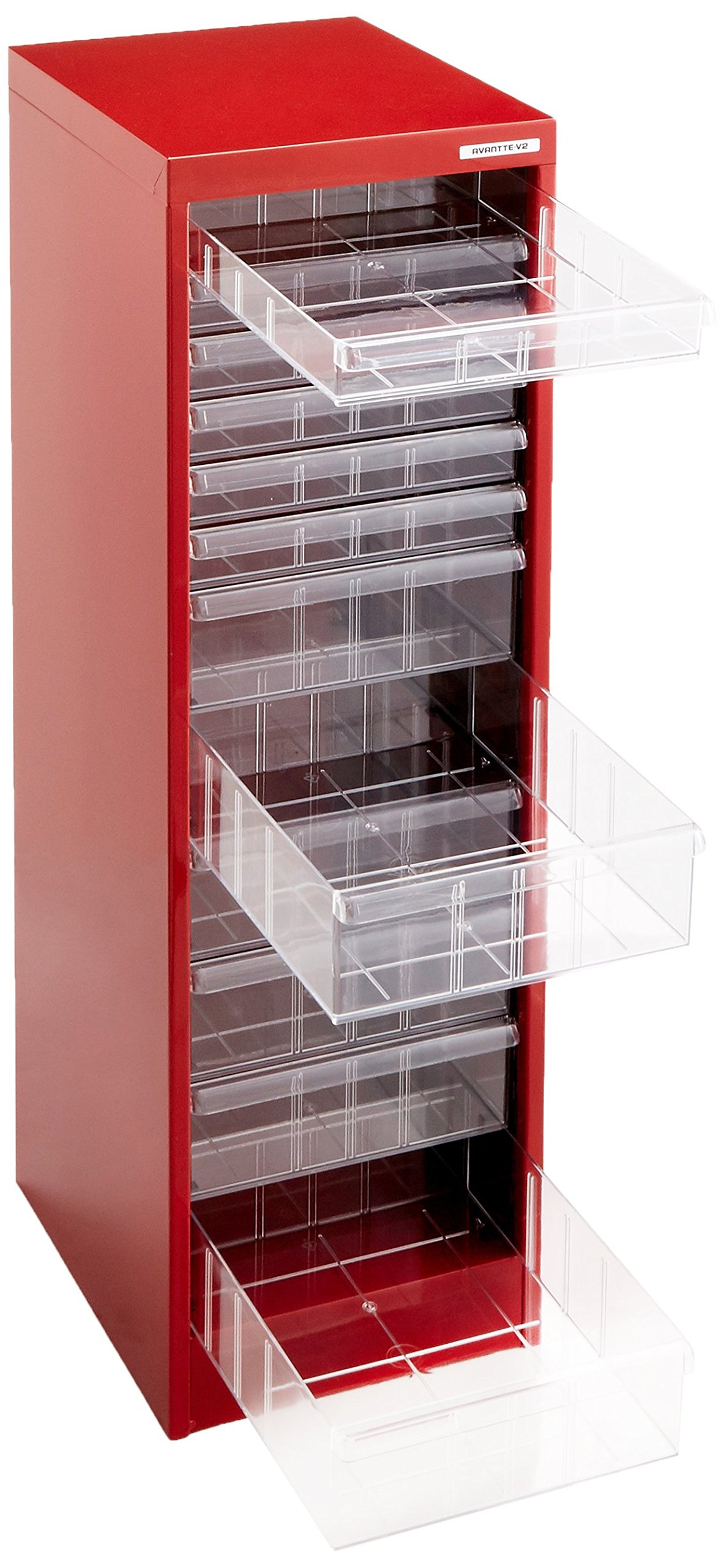 Amazon | アバンテV2 フロアケース A4・12段(浅6・深6) レッド AF-H12R