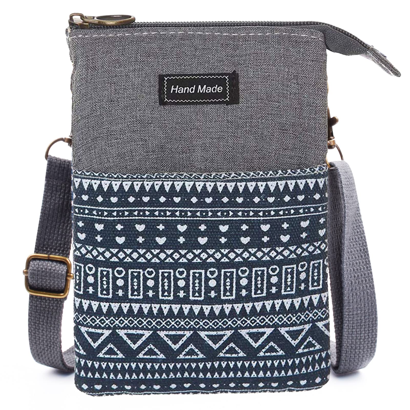 LassZone Small Crossbody Bag for Women Mobile Phone Purse National Pattern Shoulder Bag Handbags Coin Pouch for Women