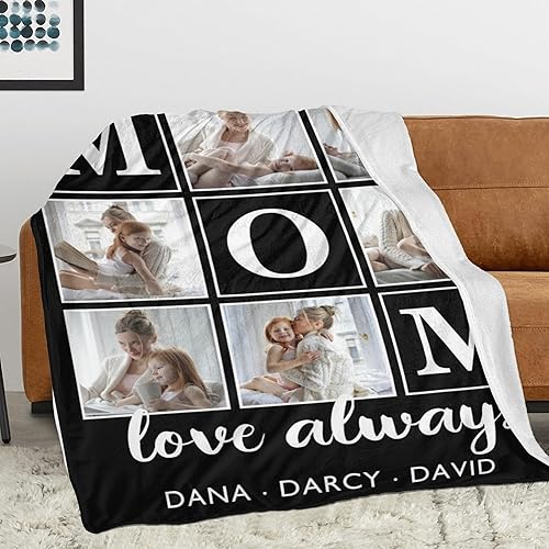 Miniatura 56 de Mantas de monograma personalizadas con nombres, manta personalizada para bebés niñas, manta de envolver con inicial, regalos personalizados