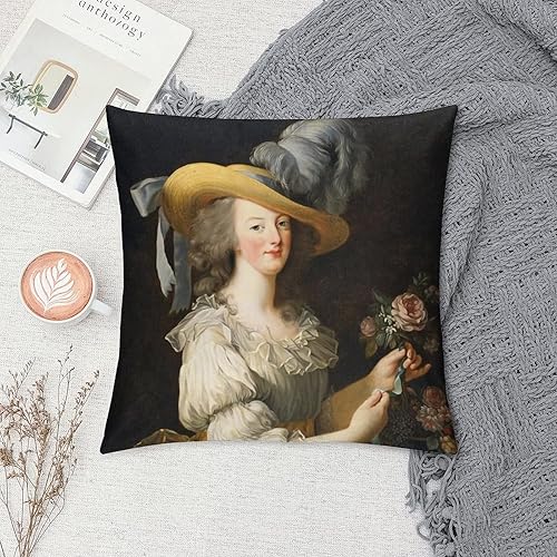 Miniatura 6 de Marie Antoinette Queen of Style - Funda de almohada cuadrada y acogedora para decoración del hogar para sala de estar, sofá, cojín de coche, 18 x 18