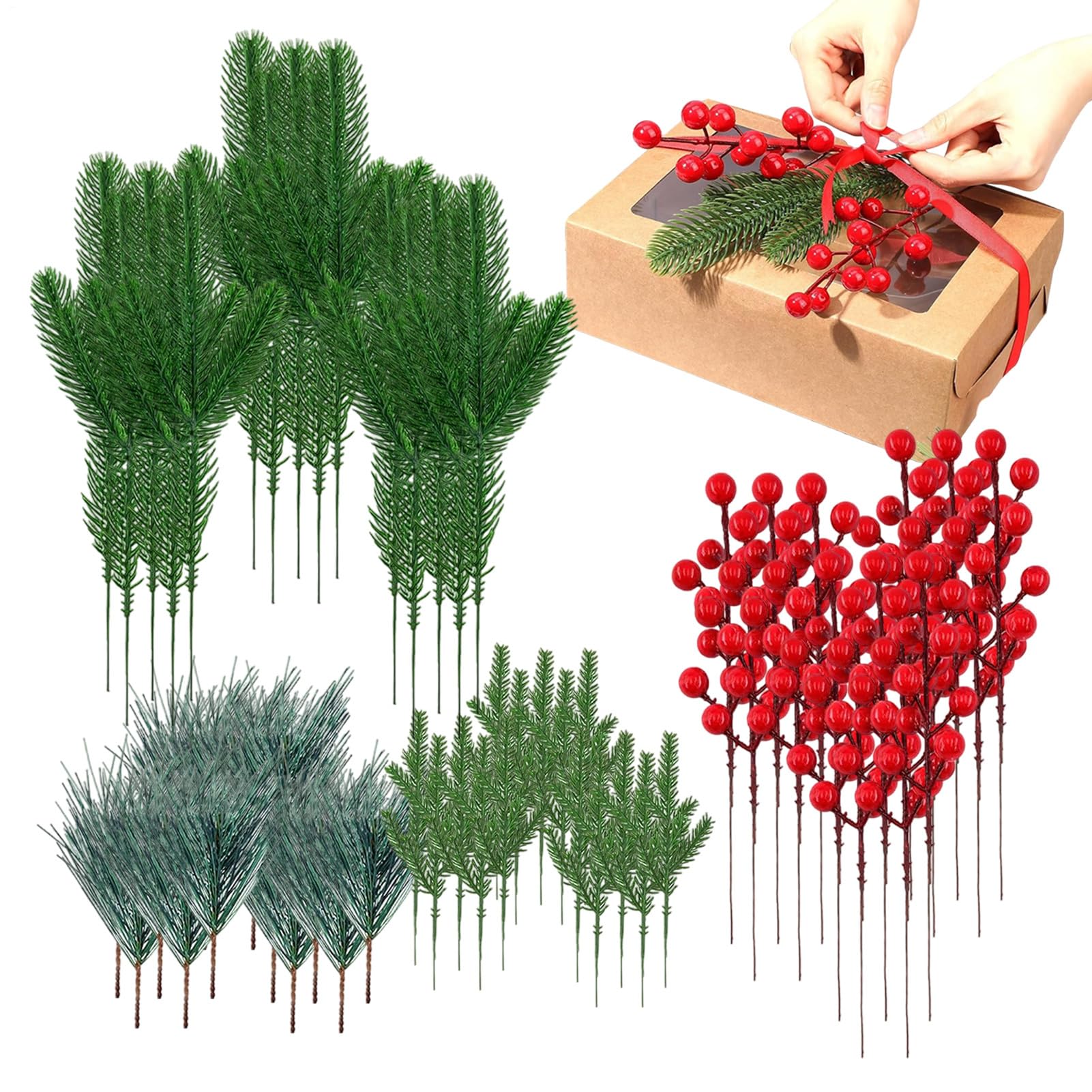 Decorazioni Natalizie Verdi Artificiali e Realistici