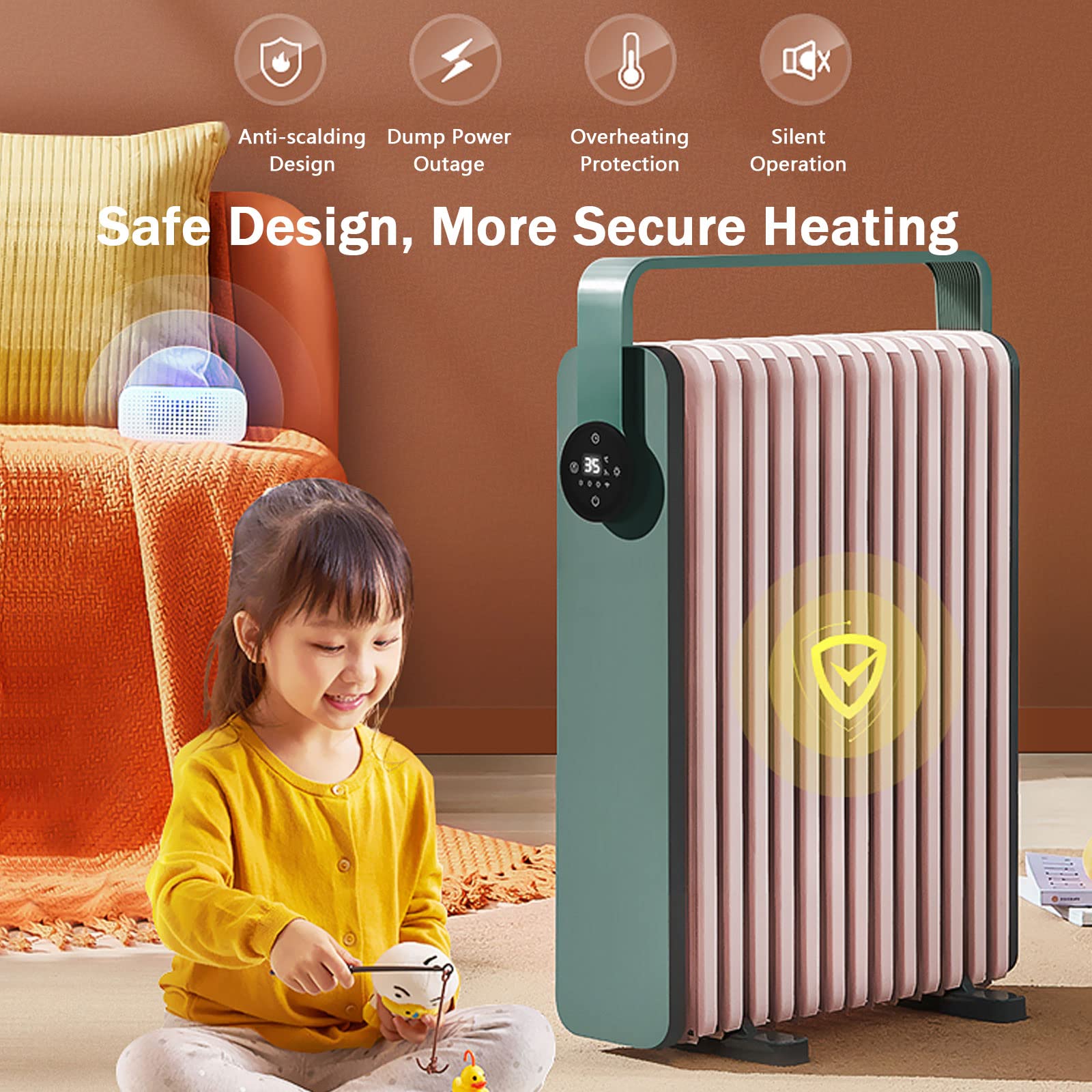 Amazon.co.jp : オイルヒーター オイルフリーヒーター ノンオイル