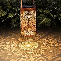 DIBIEECN Solar Sunflower Hanging Lanterns - Waterproof Outdoor LED Lights for Garden Patio Yard, Perfect Gifts for Mom Grandma