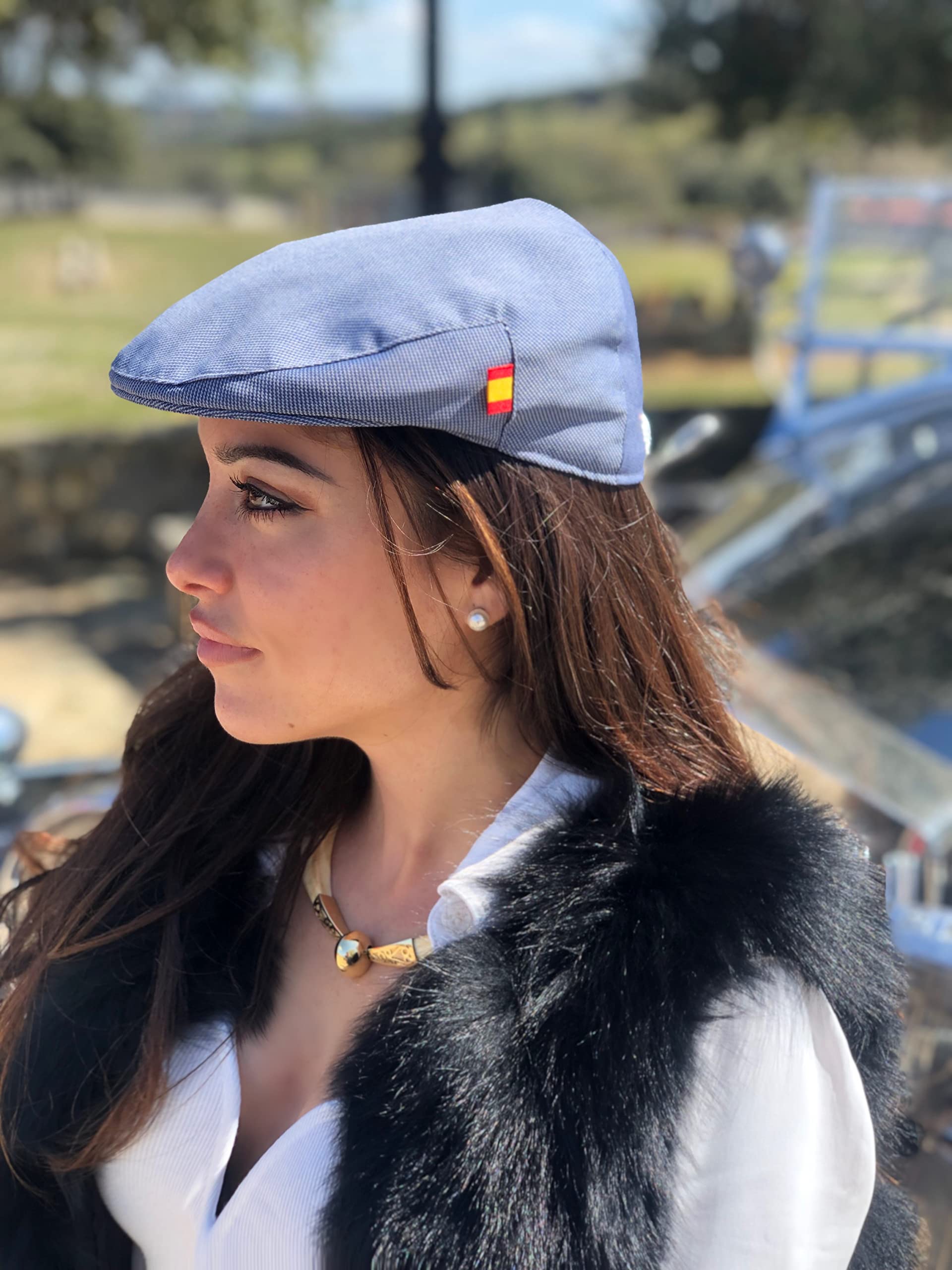 Gorra Bandera de España. Fabricación Nacional y Artesanal, confeccionada a Mano. Boina Hombre. Boina Mujer