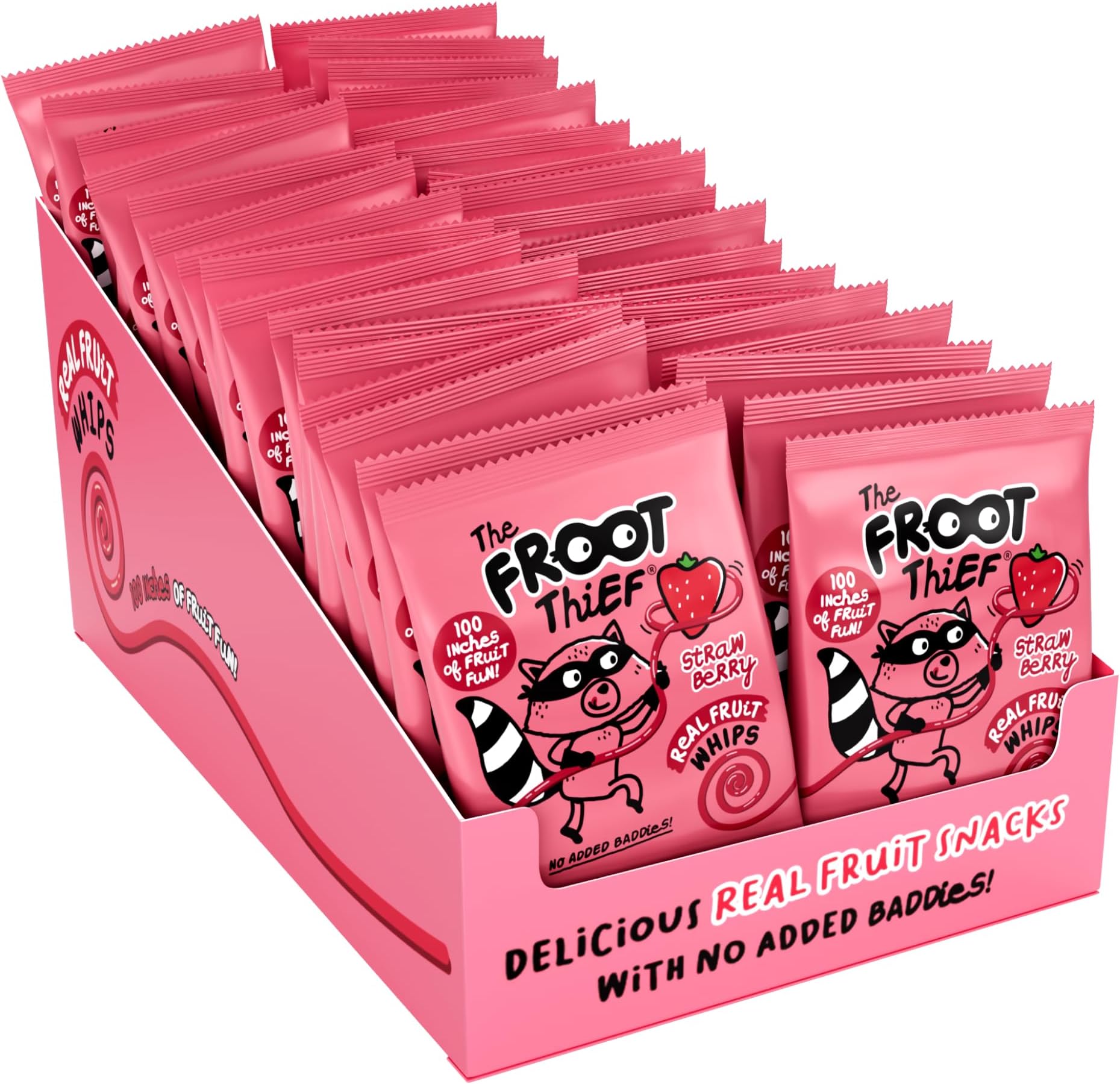 - Real Fruit Snack Whips, Nut Free, Perfect for School Lunches, Individual Bags for Kids, Strawberry 40 Pack