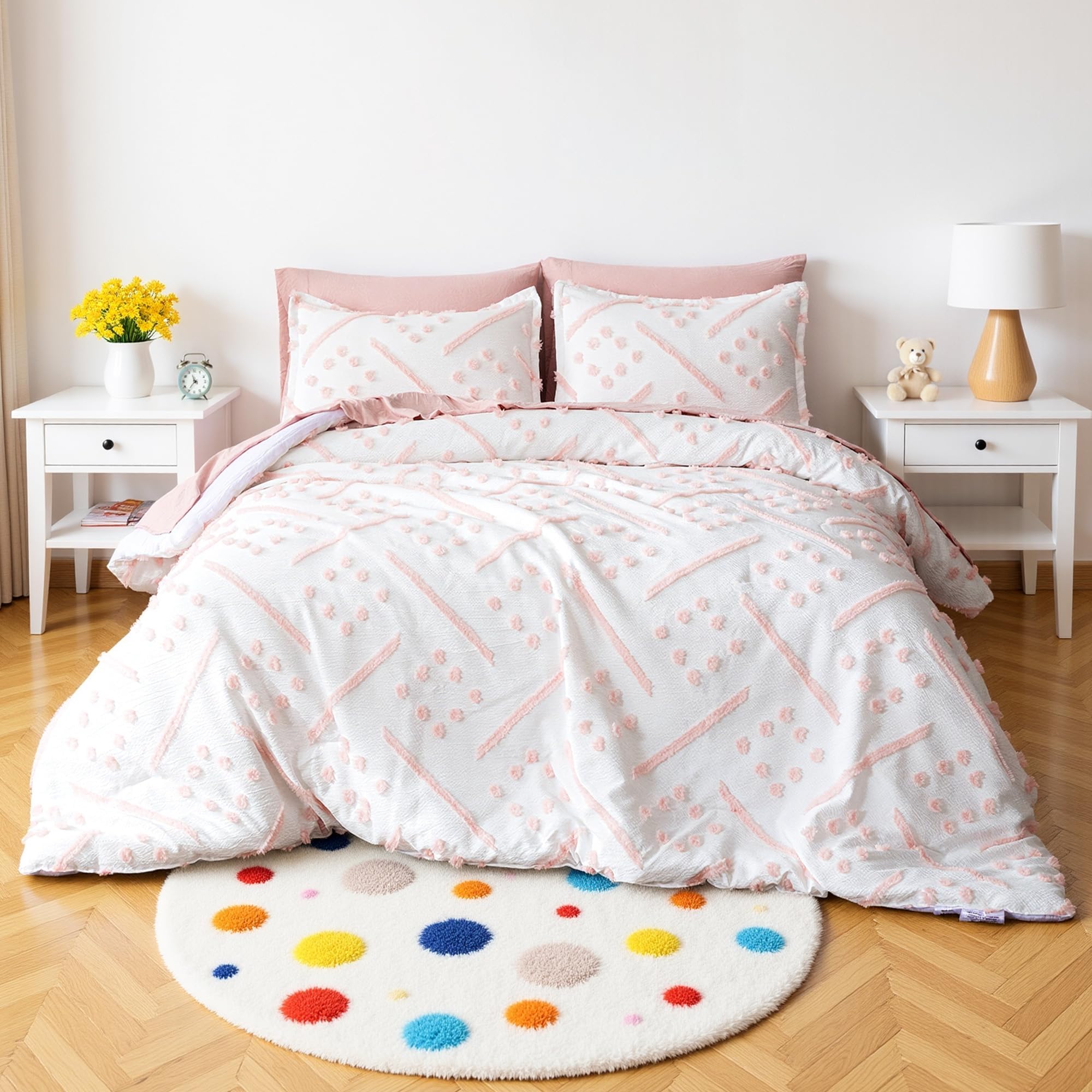 Amazon Basics Kids Pink Bedding Set