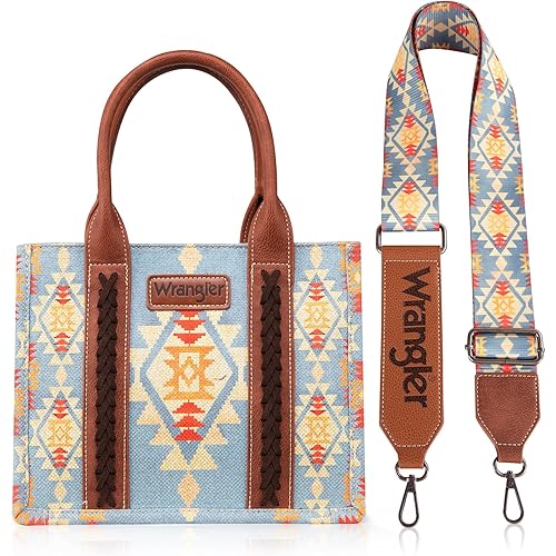 Wrangler Tote Bag for Women Western Aztec Purse and Handbag Set