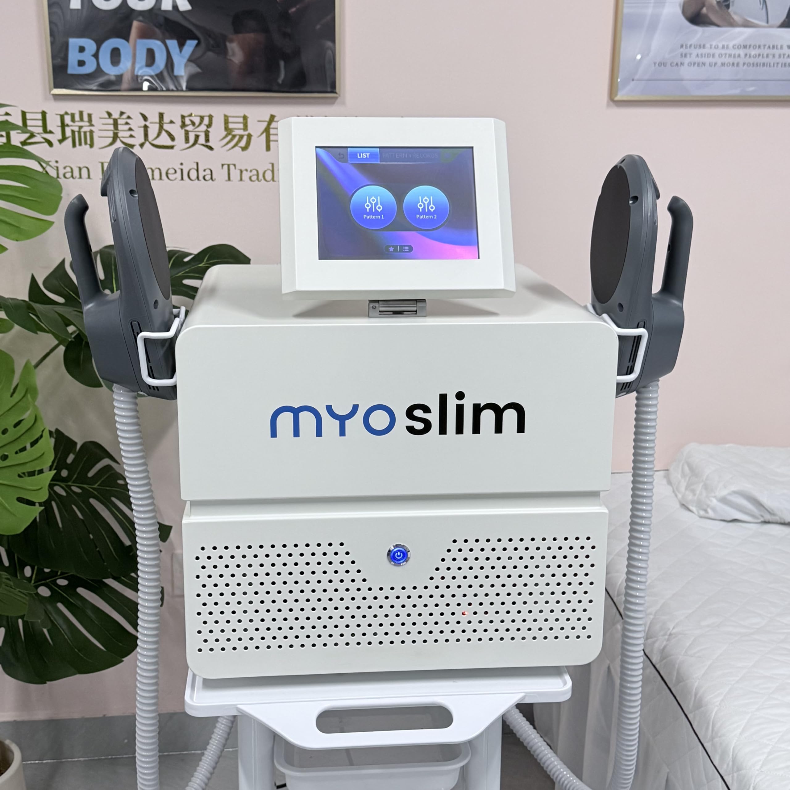Body Sculpting Machine con RF y EMS, Reducción de Grasa | Tonificación Muscular, Cintura Estilizada, Glúteos Levantados, Piernas Delgadas, Masajeador Corporal (2 Manijas) (A)