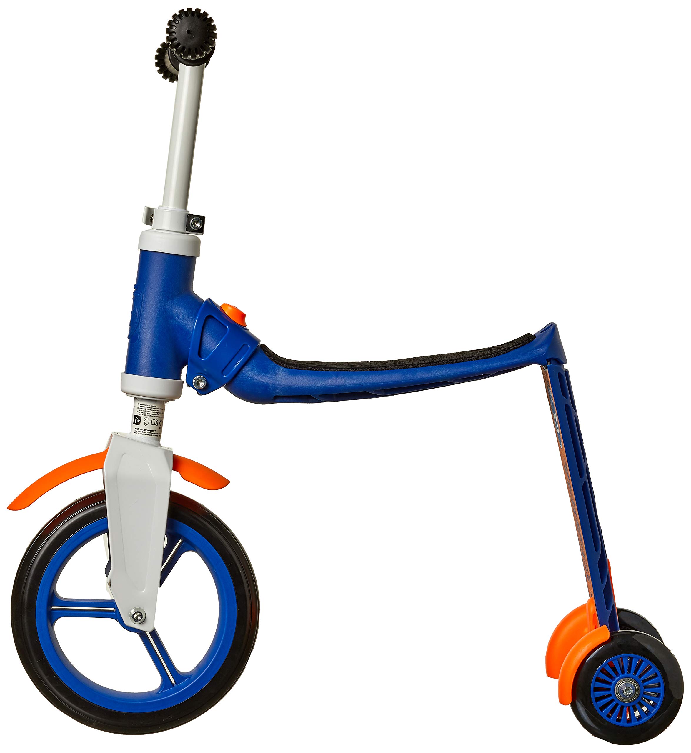 Scoot & Ride Dziecięcy Highwaybaby+ koter/rower biegowy, niebieski/pomarańczowy