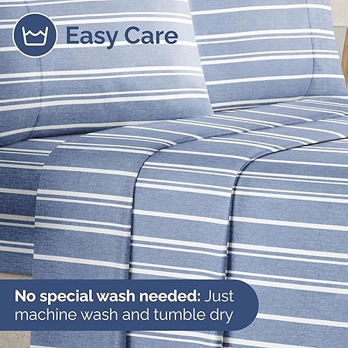 Miniatura 200 de Sábana encimera de bolsillo profundo, más suave que el algodón egipcio, 1 sábana encimera para colchón tamaño individual XL 21 - Spa Blue