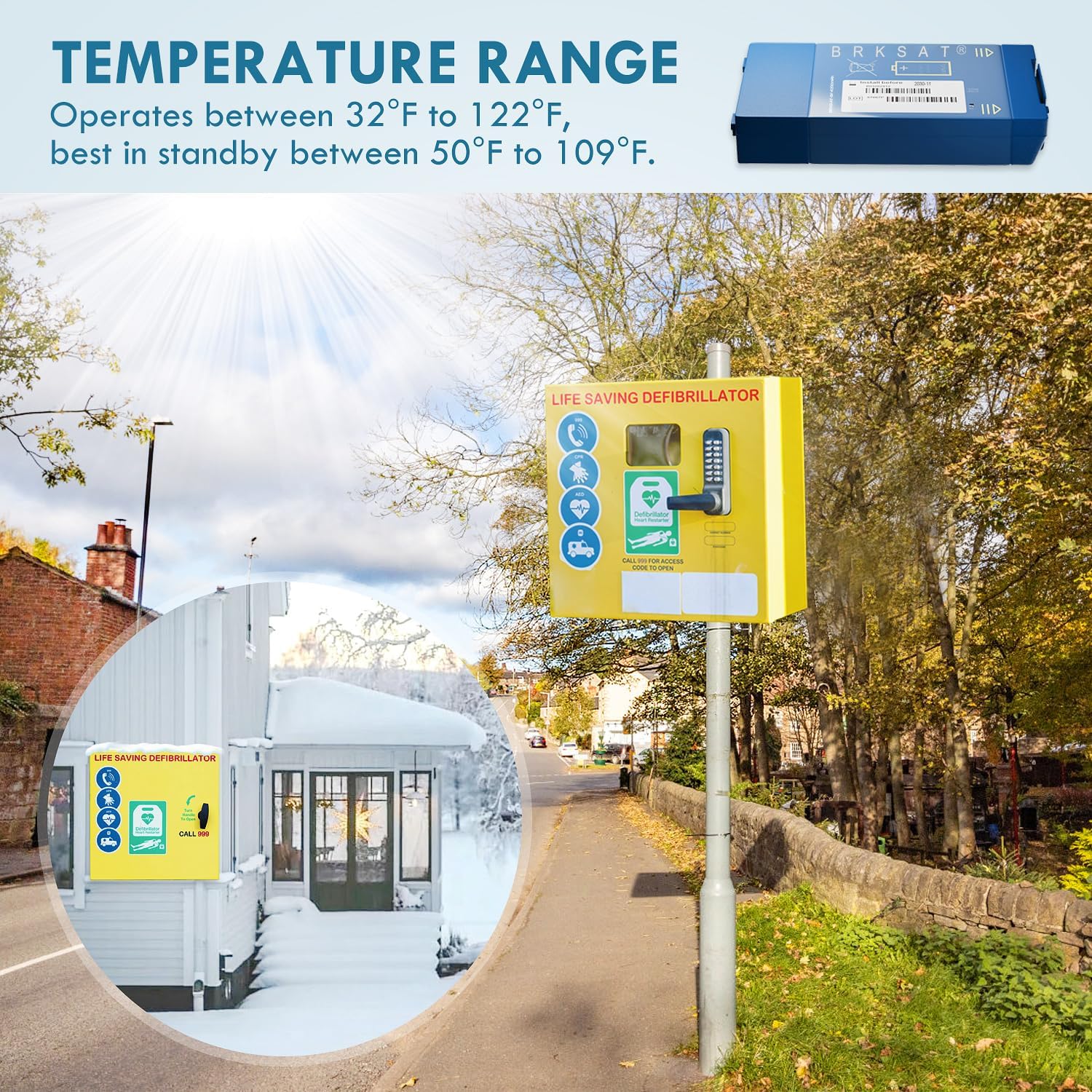 9V 4200mAh Battery for AED - Compatible with M5070A, M5066A, M5068A - Long Standby Life, Stable Power, Tool-Free Replacement - Image 3