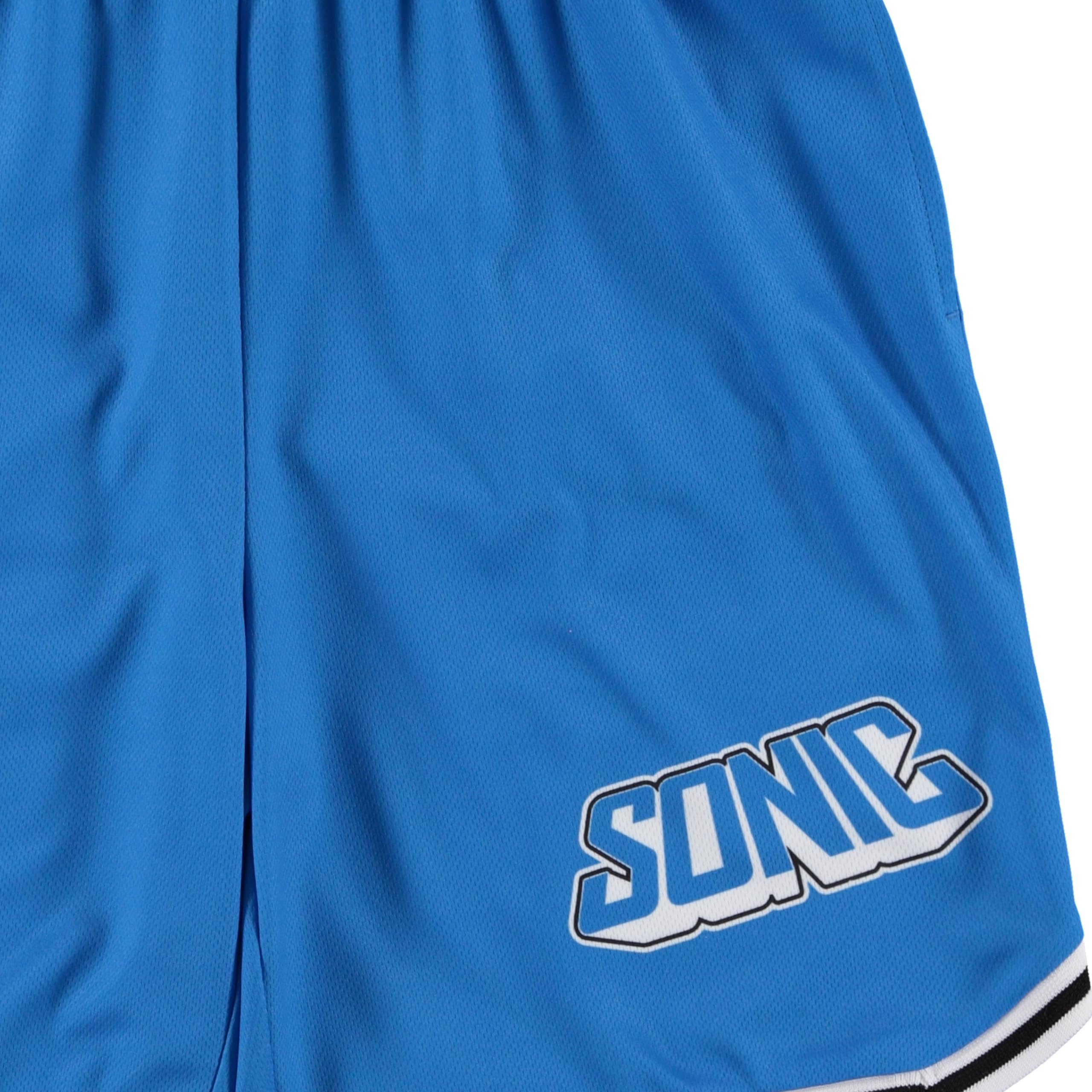 Sonic The Hedgehog - Set di abbigliamento da basket con maglietta e pantaloncini, taglie da 36 a 52