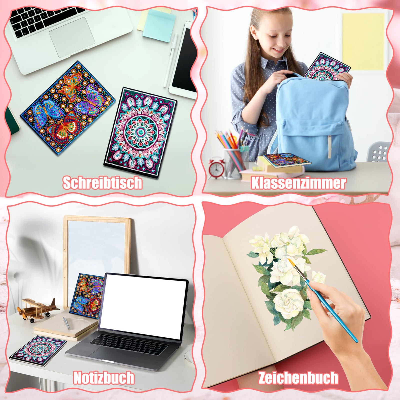 Homgaty Diamond Painting Lampe, Bricolage Filles 8-10 Ans Kit, Diamond Painting Nachtlicht Père