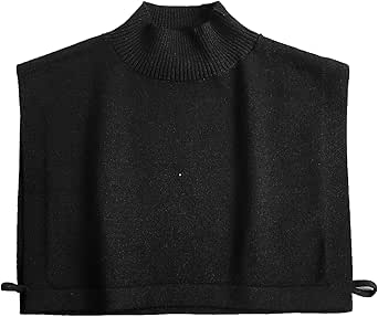Amazon.com: Turtleneck Dickey Collar Knitted Half Top Mock Blouse Neck ...