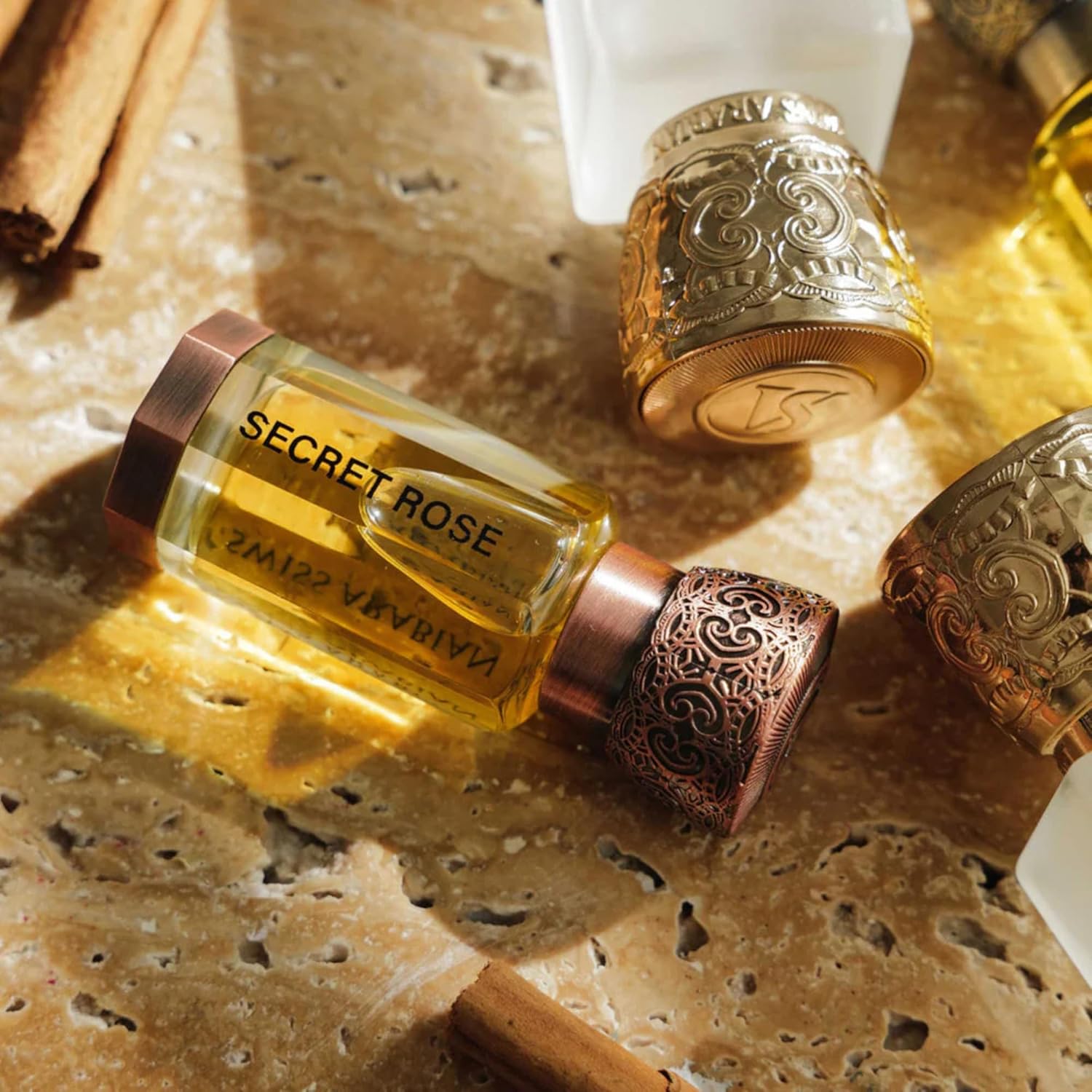Swiss Arabian Secret Rose - Luxurious Concentrated Perfume Oil - Long Lasting Artisan Perfume with Notes of Lemon, Cinnamon, and Citrus - 0.4 oz - Image 4