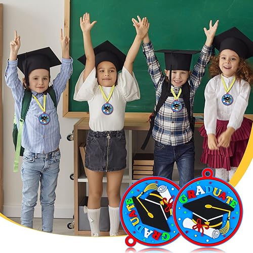 Miniatura 6 de Tigeen Medalla de graduación de jardín de infantes para niños, medalla de graduación de goma con cinta para el cuello, medallas de graduación