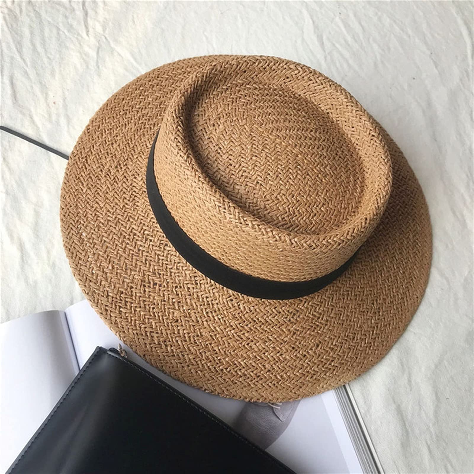 Niña Sombrero de Sol Sombrero de la Playa de la Playa para Las Mujeres de Verano Holiday Cap Fashion Concave Flat Top PROTECTER Protector Protector Hats Hats Cap Verano Sombrero
