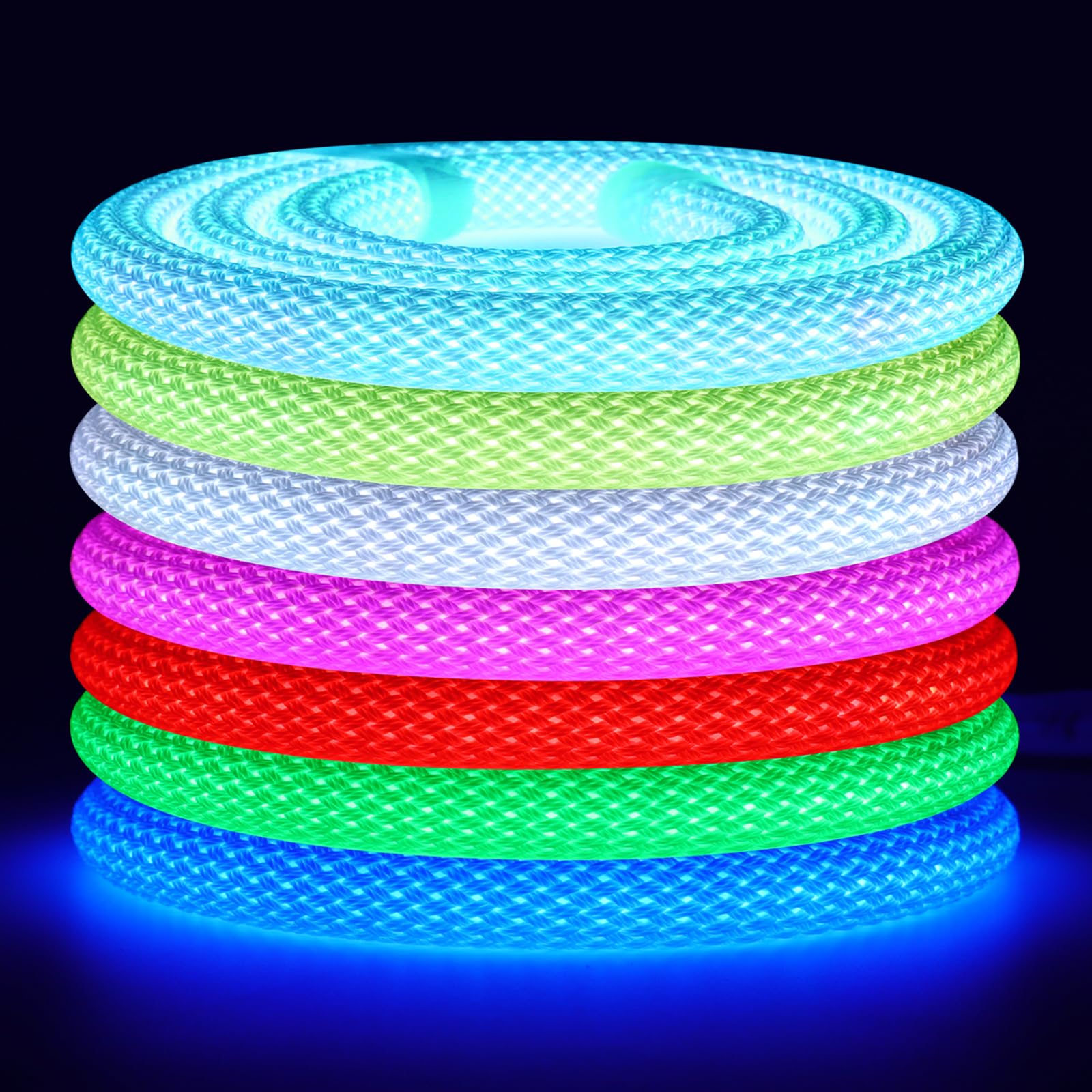 Tira de LED neón RGB 24V CRI85+ [9M], SMD3535, 240 LEDs/m, iluminación 360°, para dormitorio, sala de juegos, sala de estar y decoración de tiendas - Sin fuente de alimentación