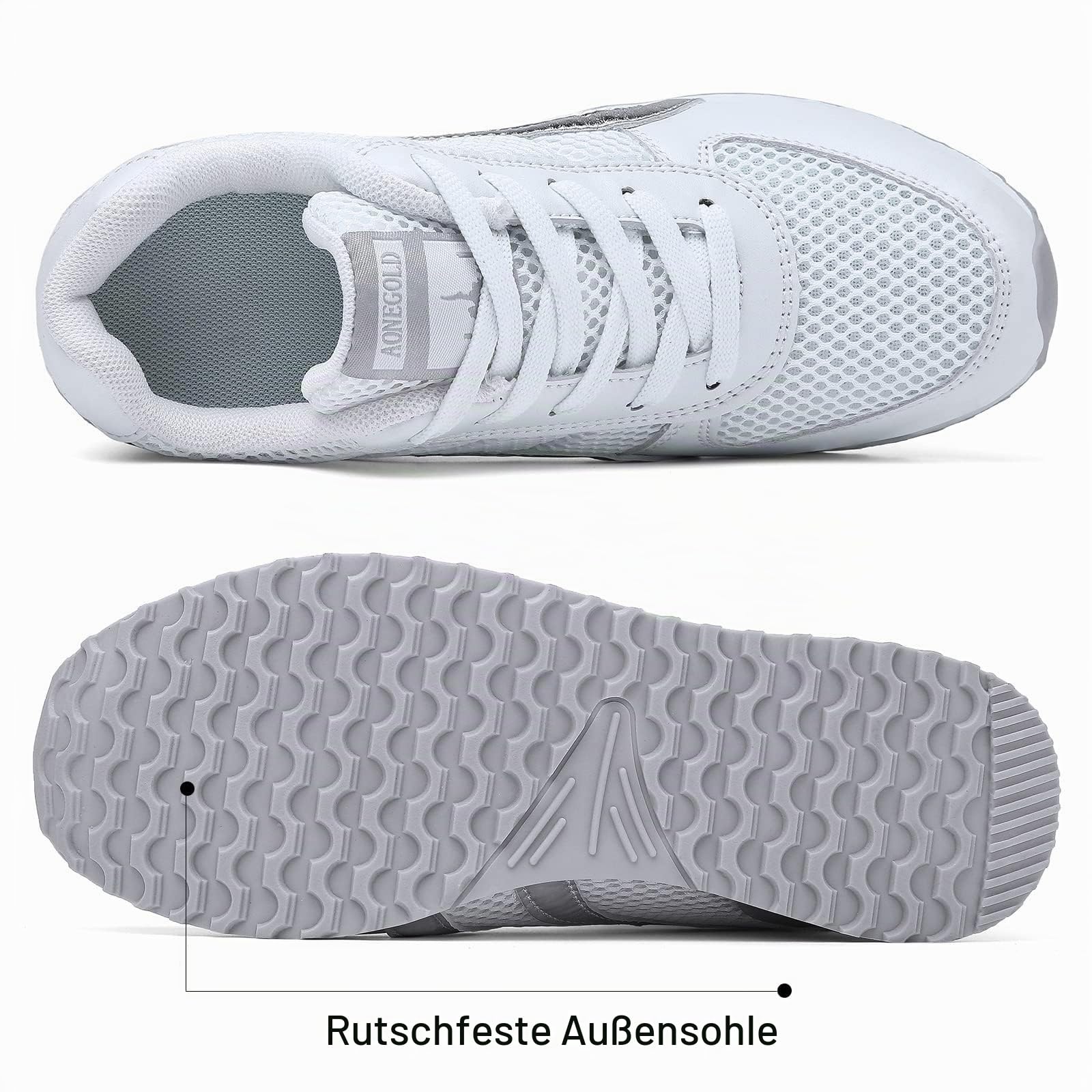AONEGOLD® Damen-Sneaker, Sportschuhe, Fitnessstudio, Fitness, Sneaker, niedrig, 7 cm, Jogging, Reise, atmungsaktiv