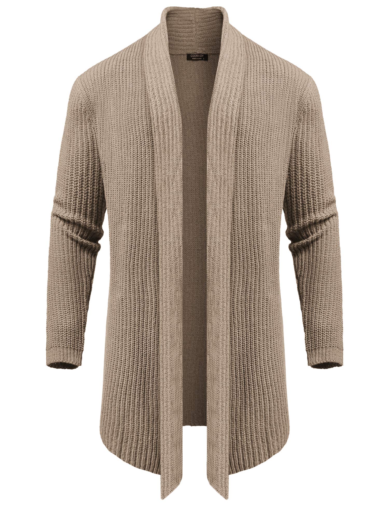 Mens Shawl Collar Long Cardigan Knit Ruffle Fashion Sweater Drape Cape-image-26