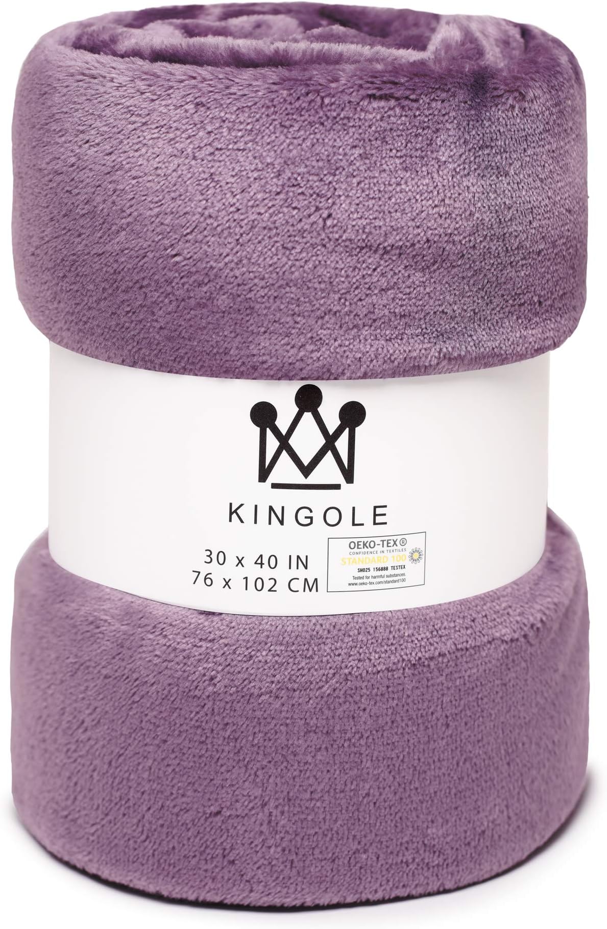 Kingole Flannel Fleece Microfiber Throw Blanket, Luxury Lavender Baby Size Lightweight Cozy Couch Bed Super Soft and Warm Plush Solid Color 350GSM (Baby 30 x 40 inches)