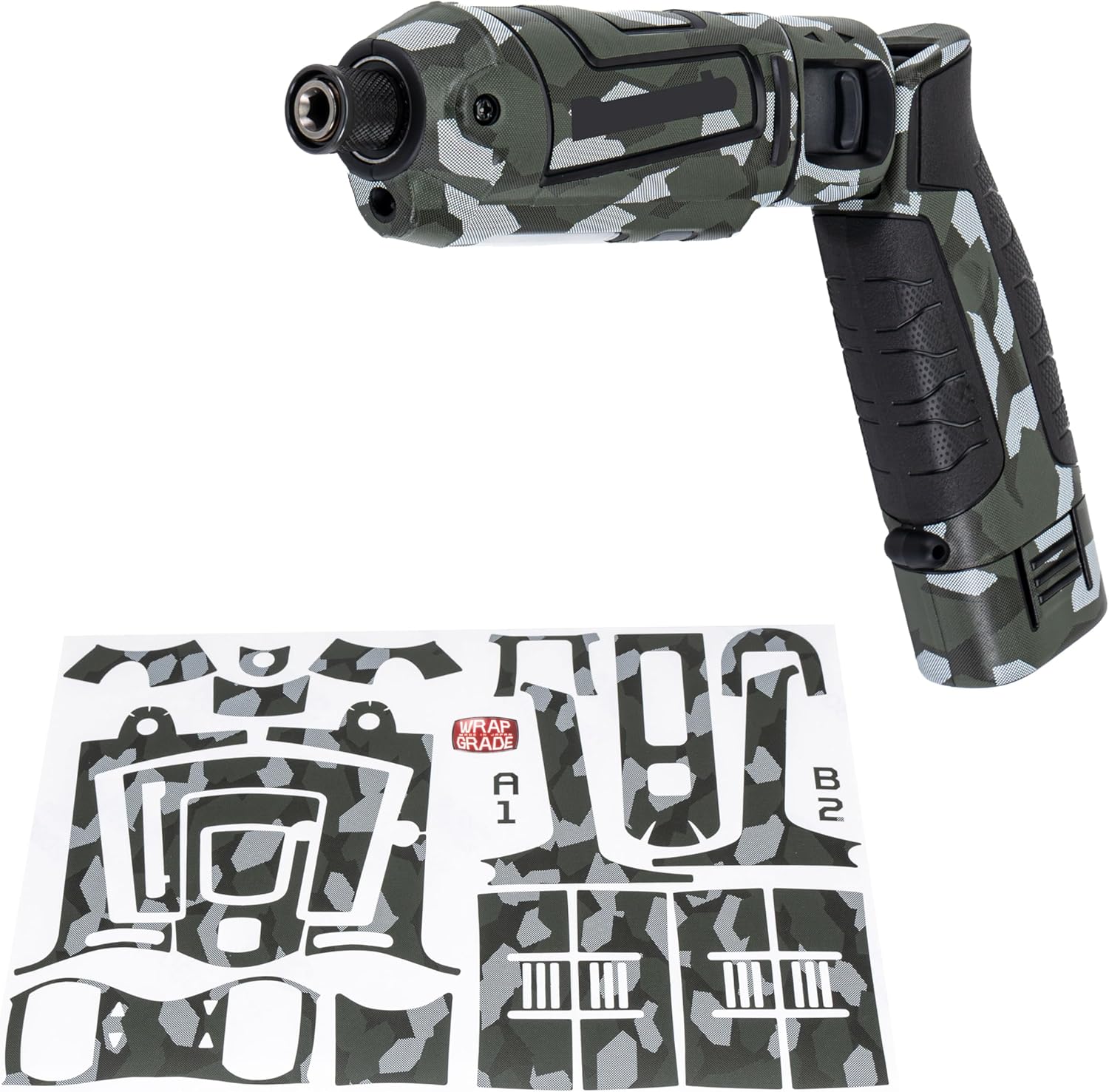 WRAPGRADE Custom Decal Wrap Stickers for Panasonic EZ7521 Impact Driver (Army Green Dot Camo)