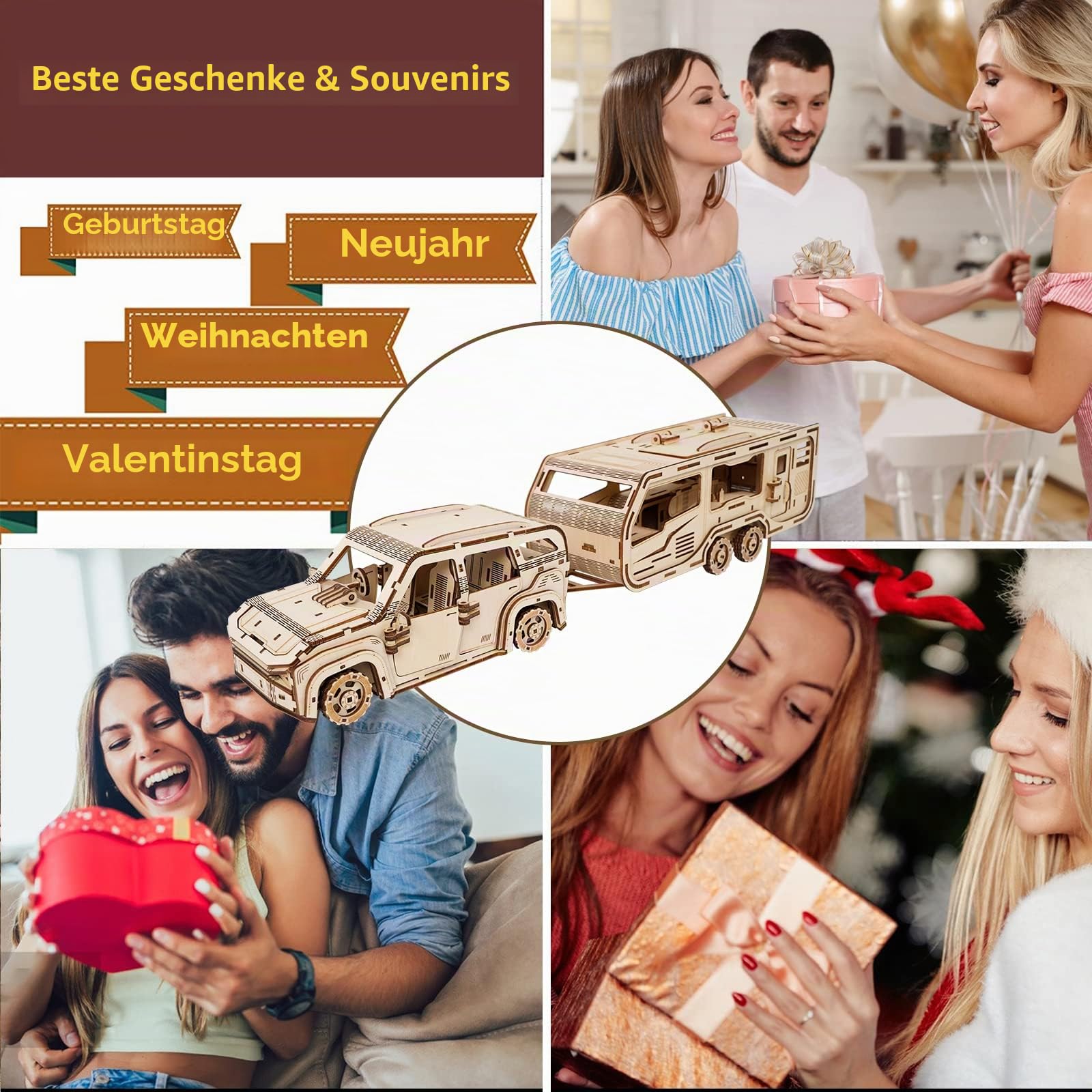 3D Holzpuzzle für Erwachsene, Anhänger Mechanisches Auto 3D Puzzles, DIY Modellbau Kit Handwerk Holz Handwerk Hobbys Spielzeug, Geburtstag für Hobbyist 14+ Teens Familie Frauen Männer, 323 Teile