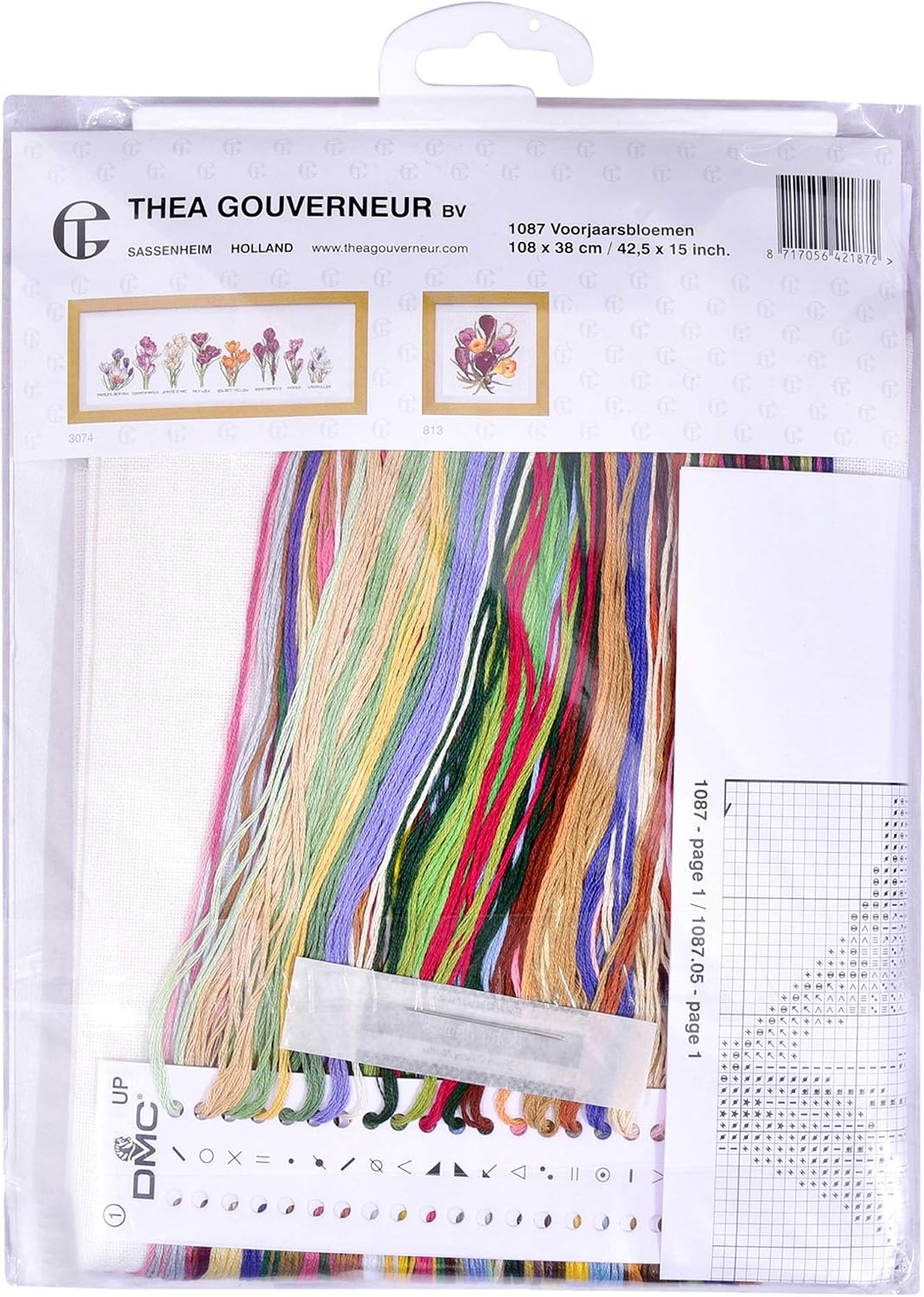 Thea Gouverneur, Counted Cross Stitch Kit, Bulbs, Linen, 32 Count, Embroidery Kit for Adults - Image 5