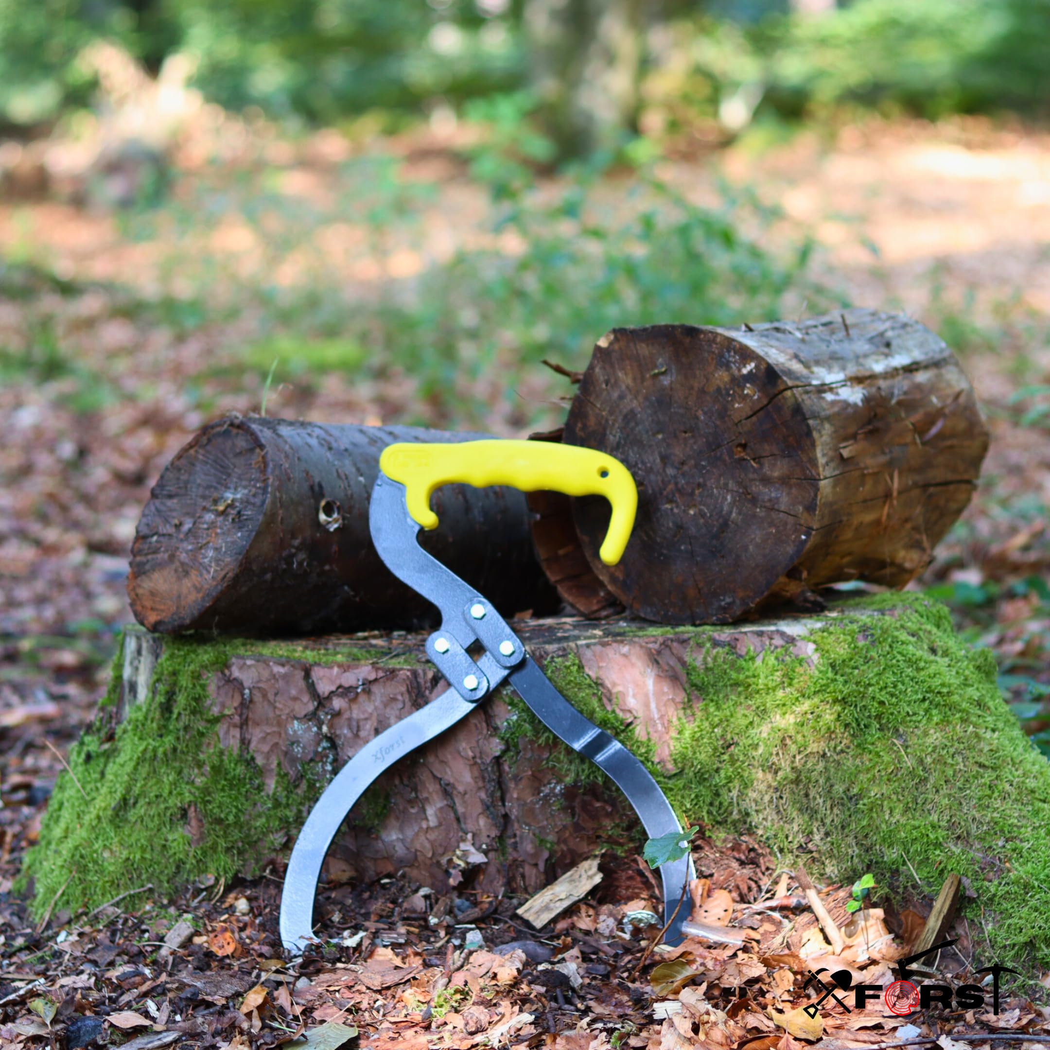 Xforst Pince à Bois X-GF300 – Pince Forestière 300 mm – Outil de Levage & Transport de Bûches – Acier & Poignée Antidérapante – 44 cm
