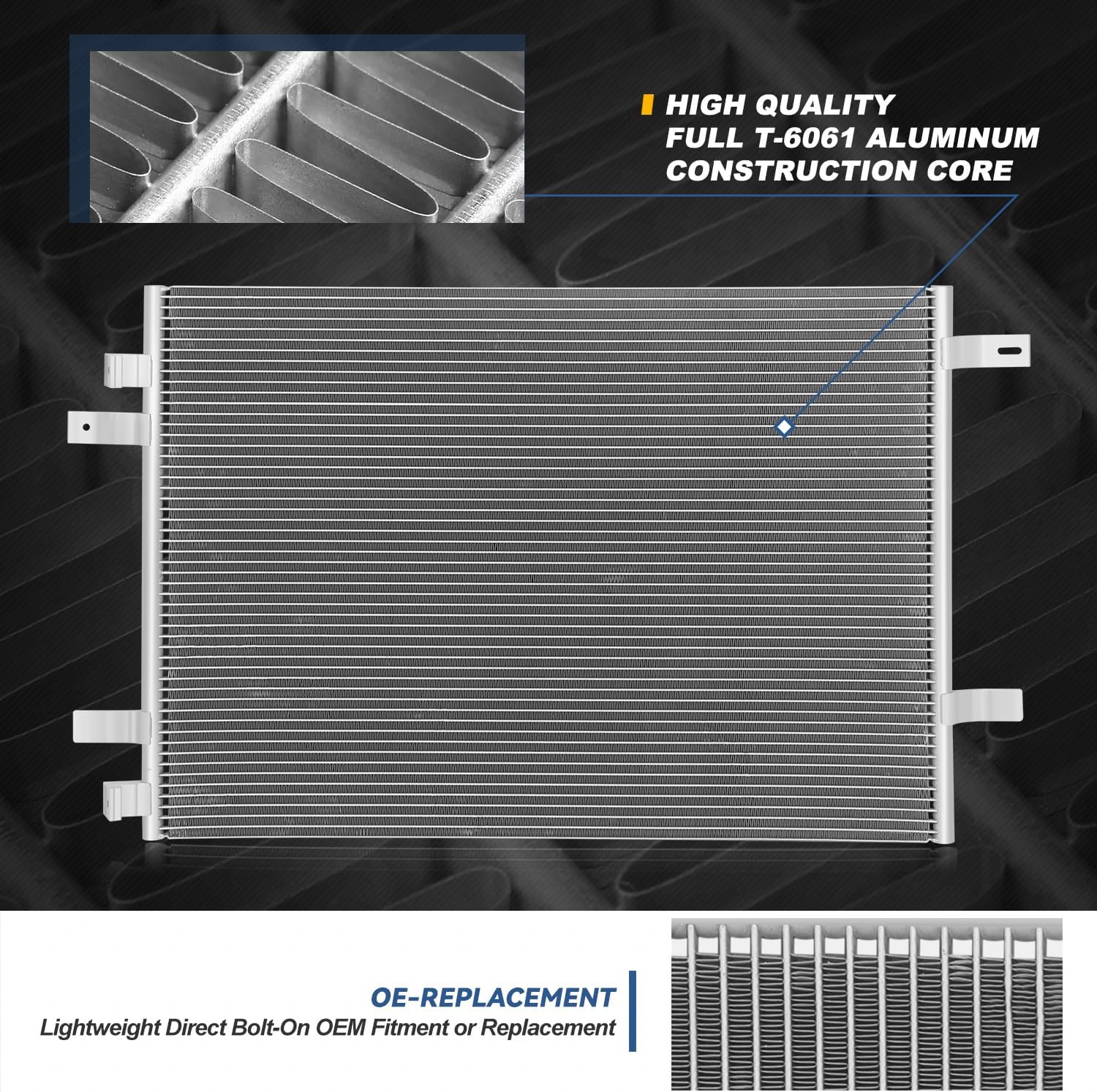Auto Dynasty Air Conditioning A/C Condenser Compatible with 2008 2009 2010 Ford F250 F350 F450 F550 Super Duty 5.4L 6.8L, Aluminum AC Condenser Replacement DPI 3691, FO3030226