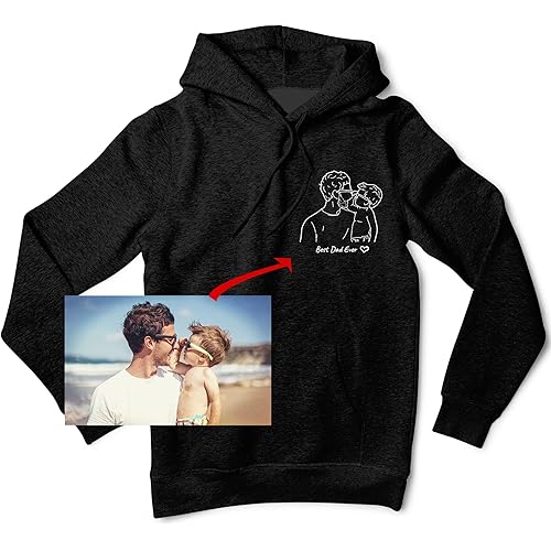 Personalized Photo Gifts for Dad Grandpa Daddy Papa Birthday Gift, Dad Gifts from Daughter, Dad Shirts Hodiee for Men, Best Daddy Dad Grandpa Gifts for Dad from Daughter Christmas Father Day