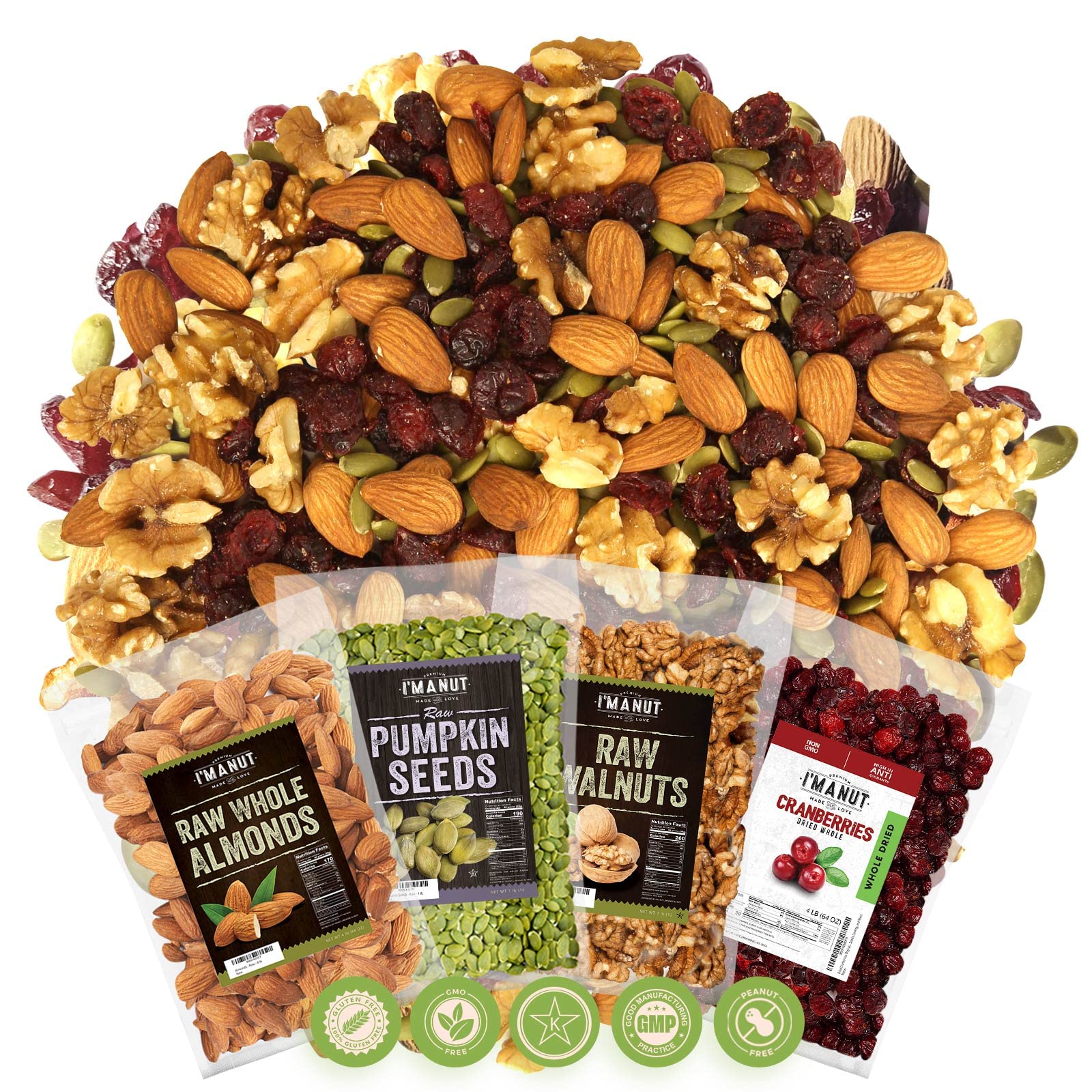 Amazon.com: Omega 3 Trail Mix With Walnuts, Almonds, Cranberries