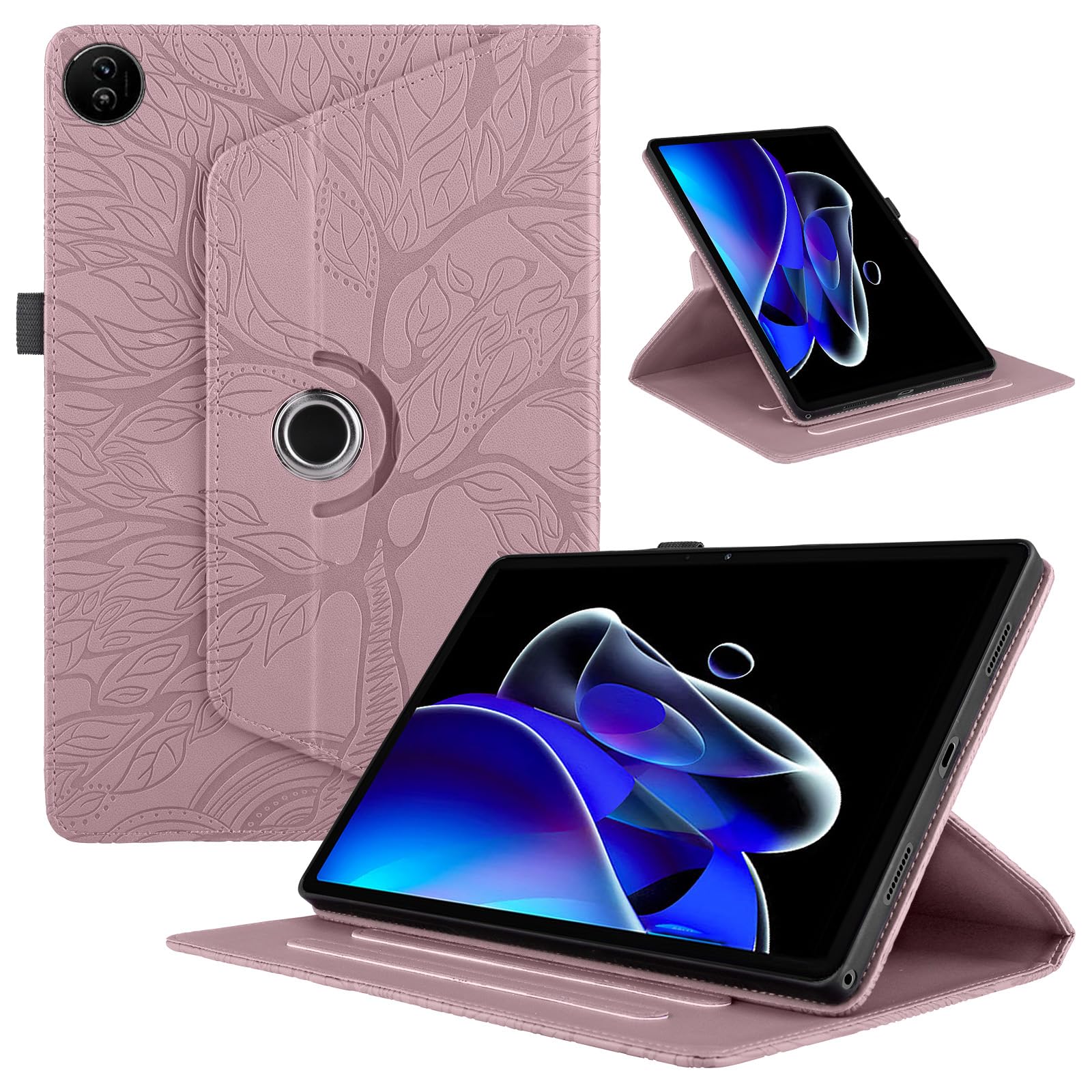 Funda para Samsung Galaxy Tab S9/ S8/ S7 11" (SM-X710/X700/T870) PU Cuero Tablets Protectora Cover 360°Carcasa Giratoria de ángulo Múltiple Stand Función Tablets Funda,Rojo Árboles — view 127