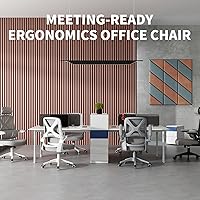 Vista 9 de Silla de oficina ergonómica – Silla de escritorio con reposacabezas ajustable soporte lumbar silla de computadora – Silla cómoda de malla