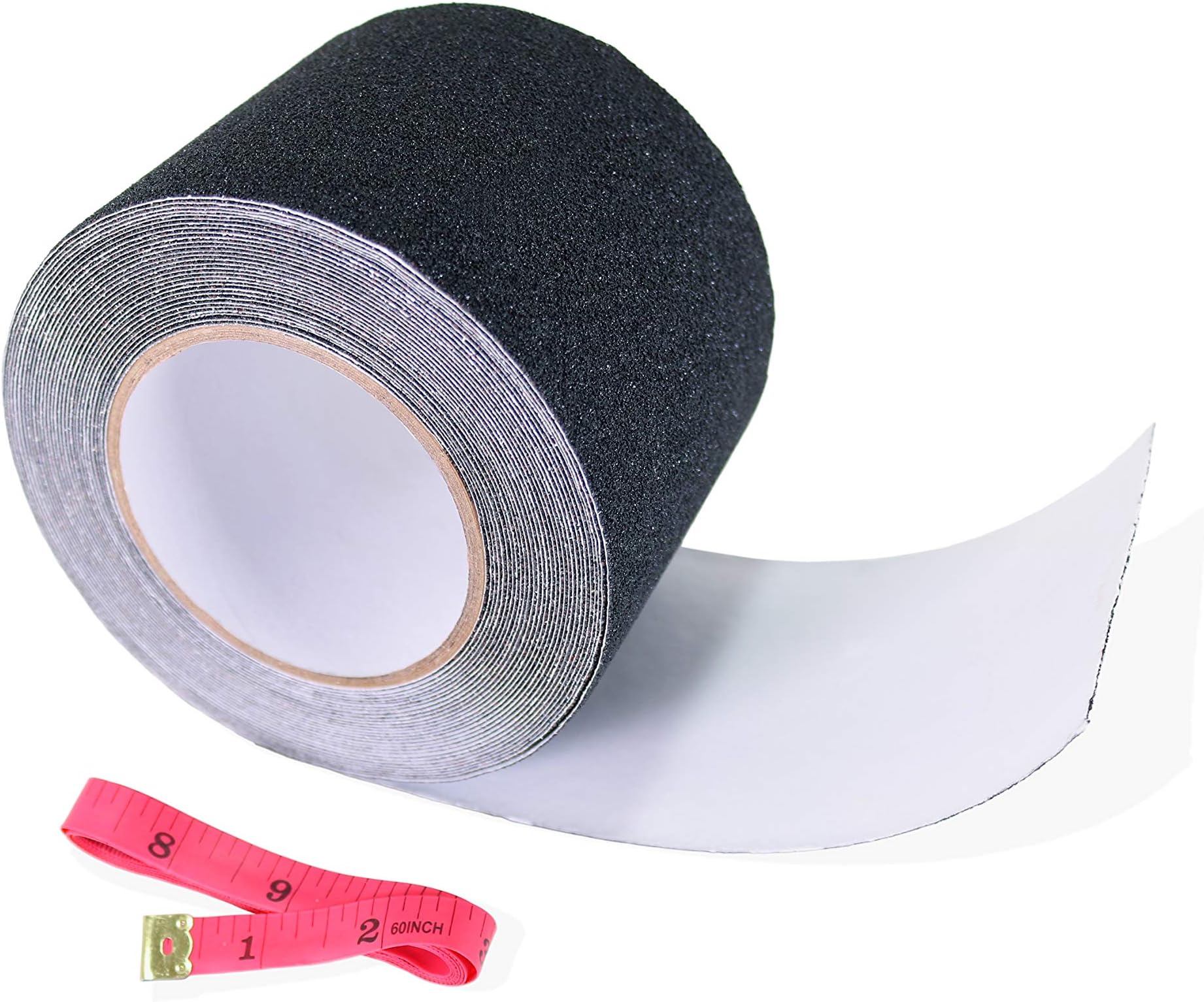 Anti Slip Tape for Indoor and Outdoor Steps, Ramps, Walkways, and Decks - Heavy Duty Black Traction Tape to Prevent Slips and Falls - Water and Weather Proof Friction Tape (100m x 11m) with Bonus
