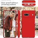 YATWIN Silicone Back Case for Google Pixel 7A, Soft-Touch Phone Back Cover for Google Pixel 7A - Red gallery image
