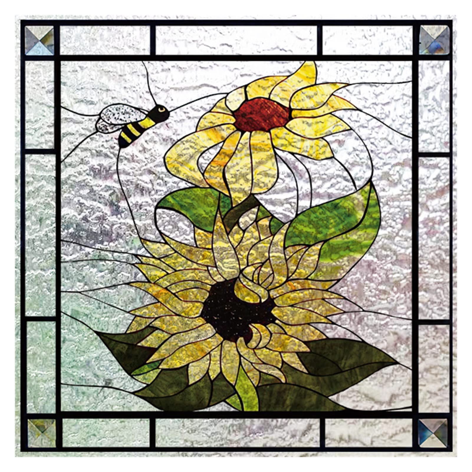 ZOLULA Window Film Window Film Frosted Stained Glass Films,Customized Art Deco Design Static Cling Sticker,Home Decor Foil Window Treatment (Color : 18, Size : 35X70cmx2) — image 1