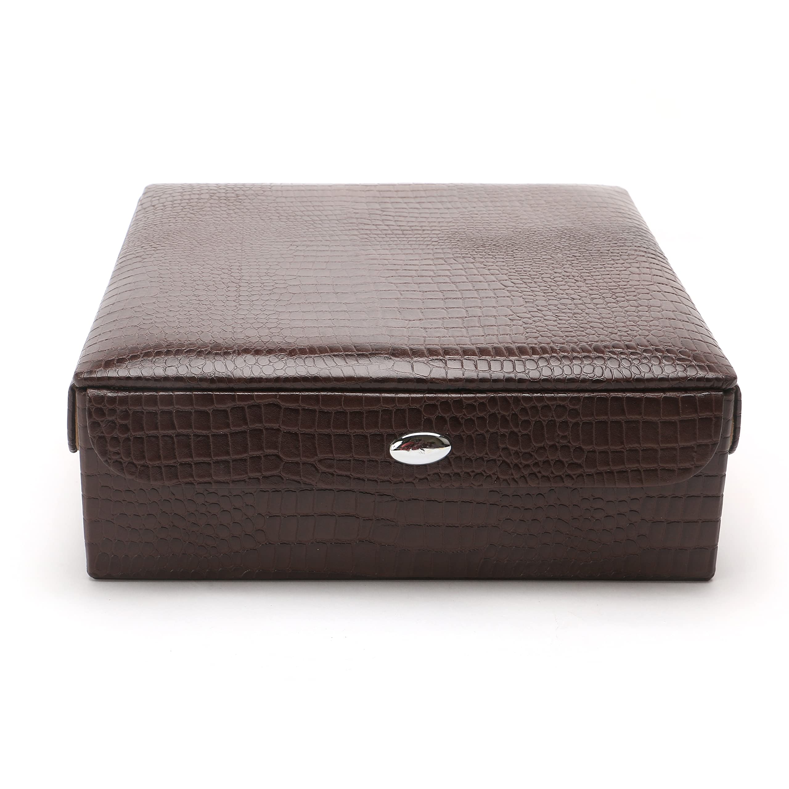 C COMFORTC COMFORT Genuine Leather 4 Roll Bangle Box | Large Bangle Box Organizer for Women | Wedding Bangles Box for Bride | Leather Bangle Storage Box | Jewelry Organizer Box | Gift Item