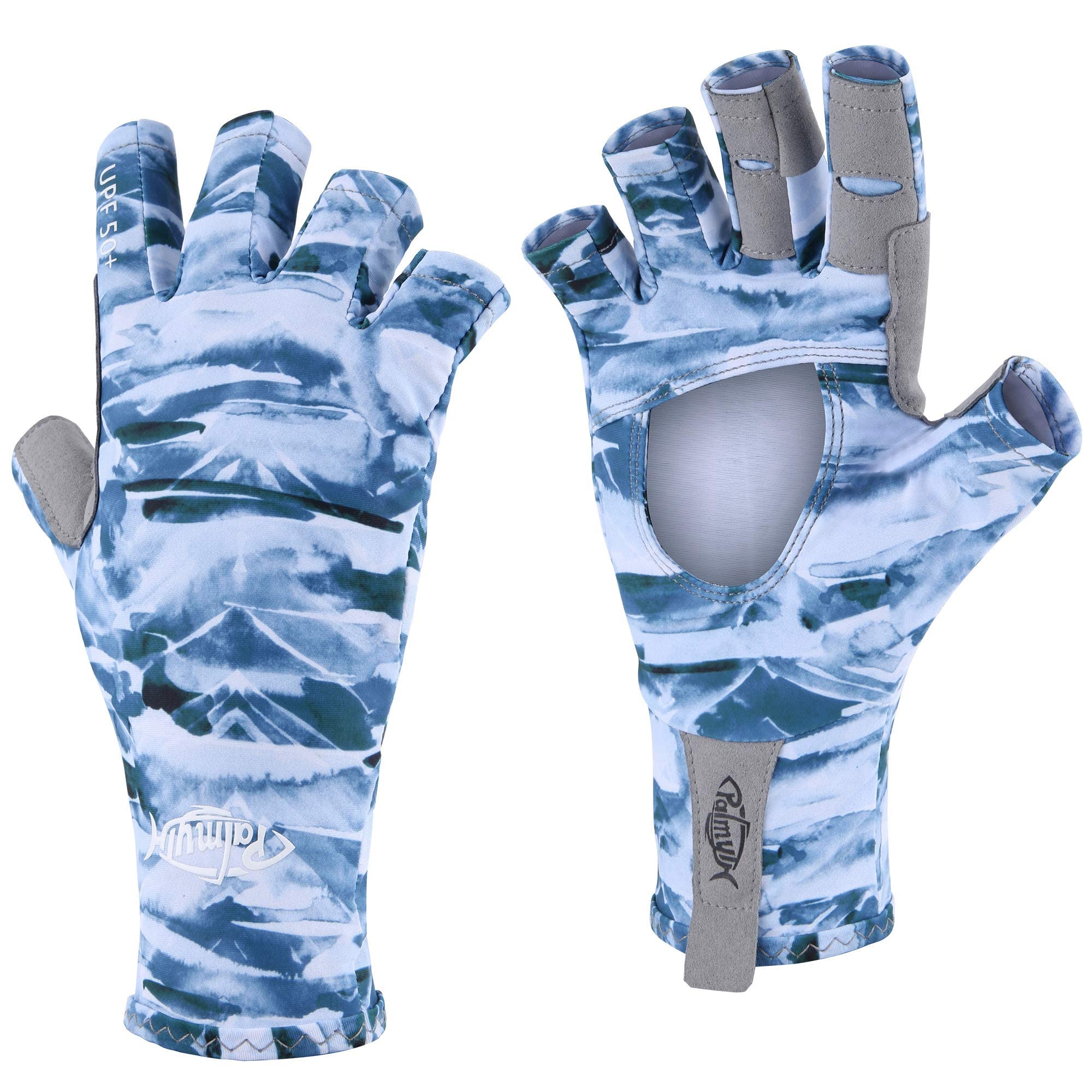 PalmythUV Protection Fishing Fingerless Gloves UPF50+ Sun Gloves Men Women for Kayaking, Hiking, Paddling, Driving, Canoeing, Rowing