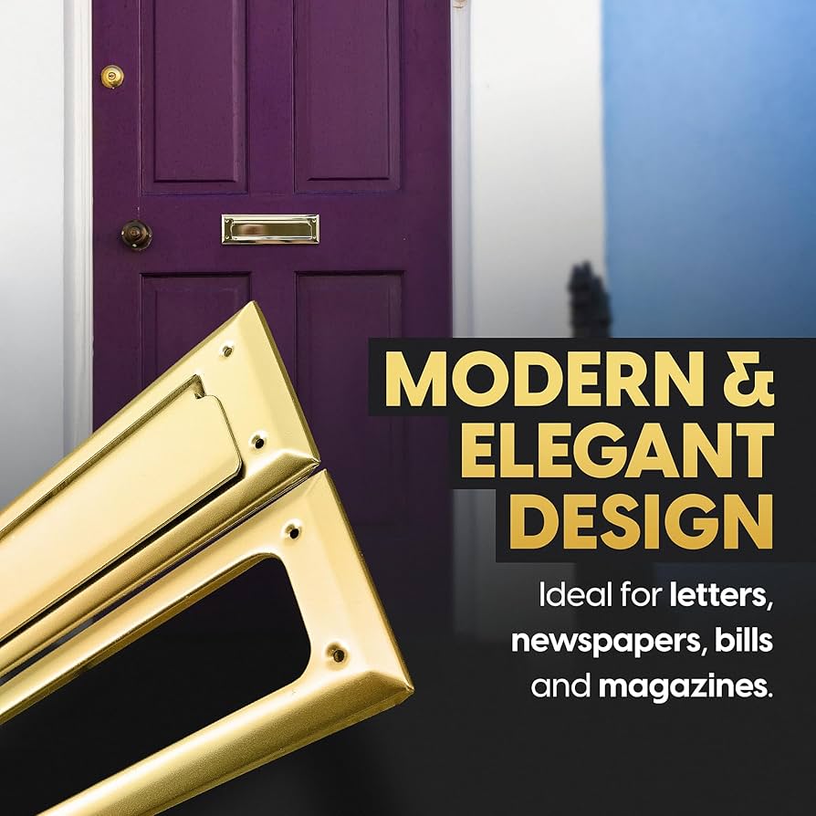 Solid Steel Satin Black Color | Mail Slot Fits To Most Doors | Outer Size 10 Inches By 3 Inches | Set With Front And Rear Piece And Screws | Easy Installation And Long Lasting