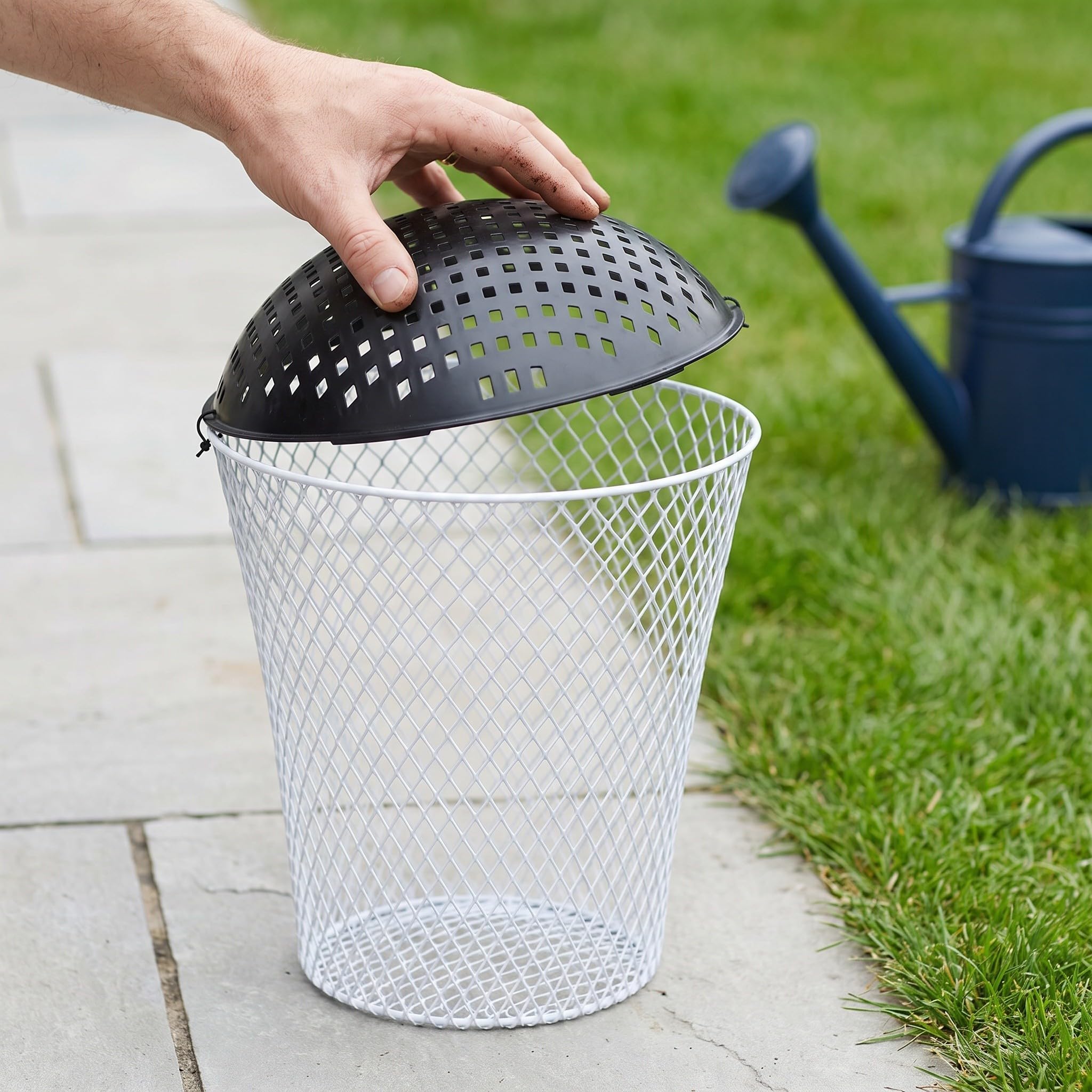 Contenitore per Vermicompostaggio Interrato con Coperchio a Rete