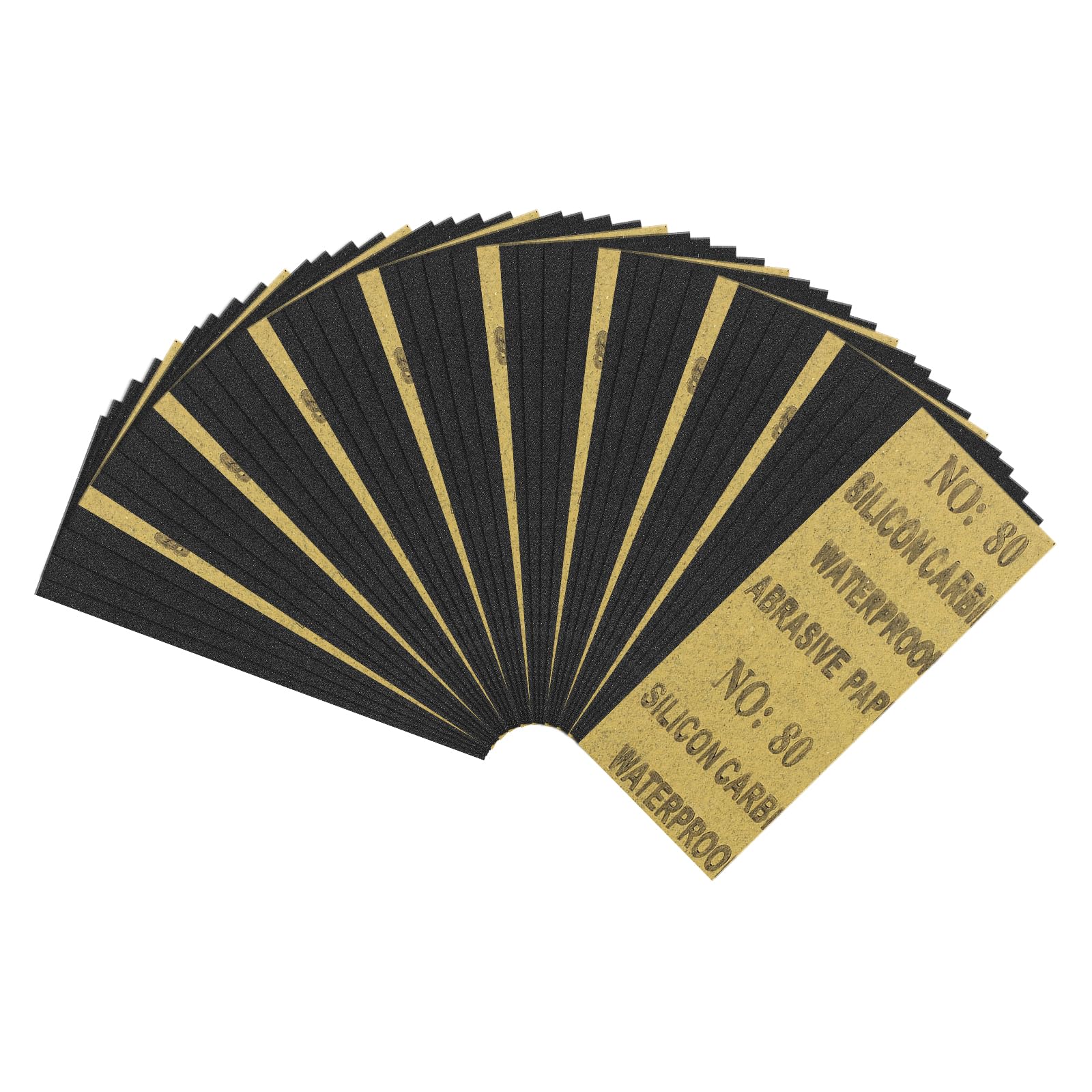 Kozelo 45Pcs Sand Paper 3.6x9Inch 80Grit Silicon Carbide Sandpaper Sheets