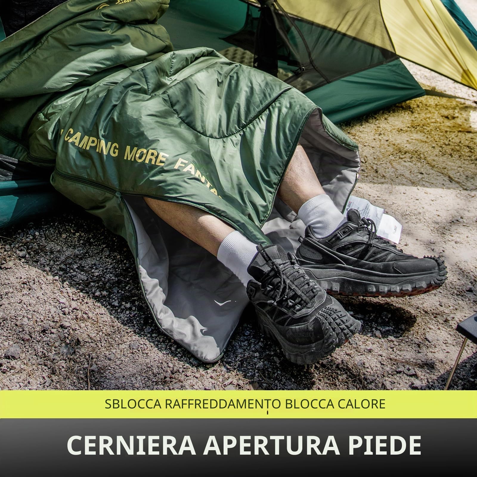 BISINNA - Sacco a pelo ultraleggero da 680 g | Design compatto 2 stagioni per campeggio, escursionismo e avventure estive (190 x 75 cm)