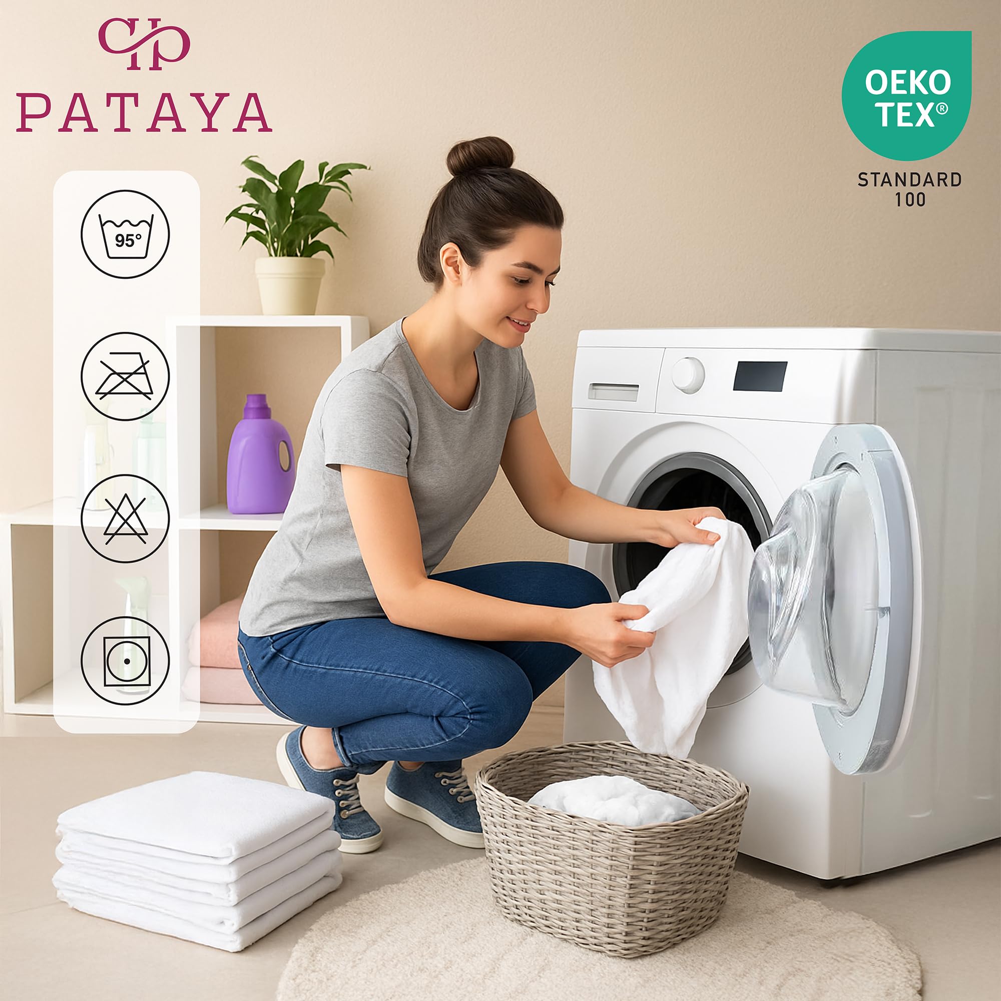 PATAYA Ochraniacz na materac 160 x 200 cm, dopasowany – wodoszczelna nakładka na materac oraz nakładka na nietrzymanie moczu, ochrona przed wilgocią, podkładka przeciw nietrzymaniu moczu (Fitted 160 x