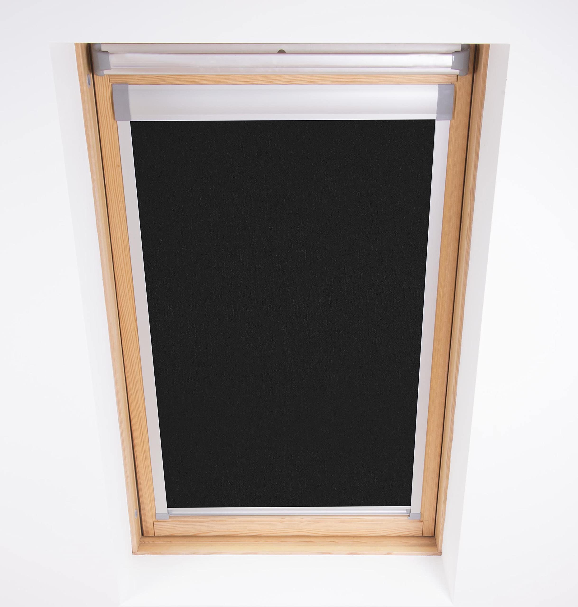 BLACK ROLLER ROOF BLIND FOR OPTILIGHT WINDOW FOR CODE 55 / 78 (BLACK)