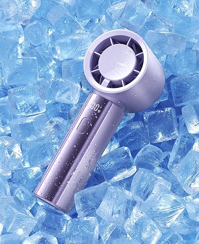 Miniatura 1 de coldSky Ventilador turbo portátil de mano, ventilador personal recargable de alta velocidad de 4000 mAh con 5 velocidades, pequeños ventiladores de
