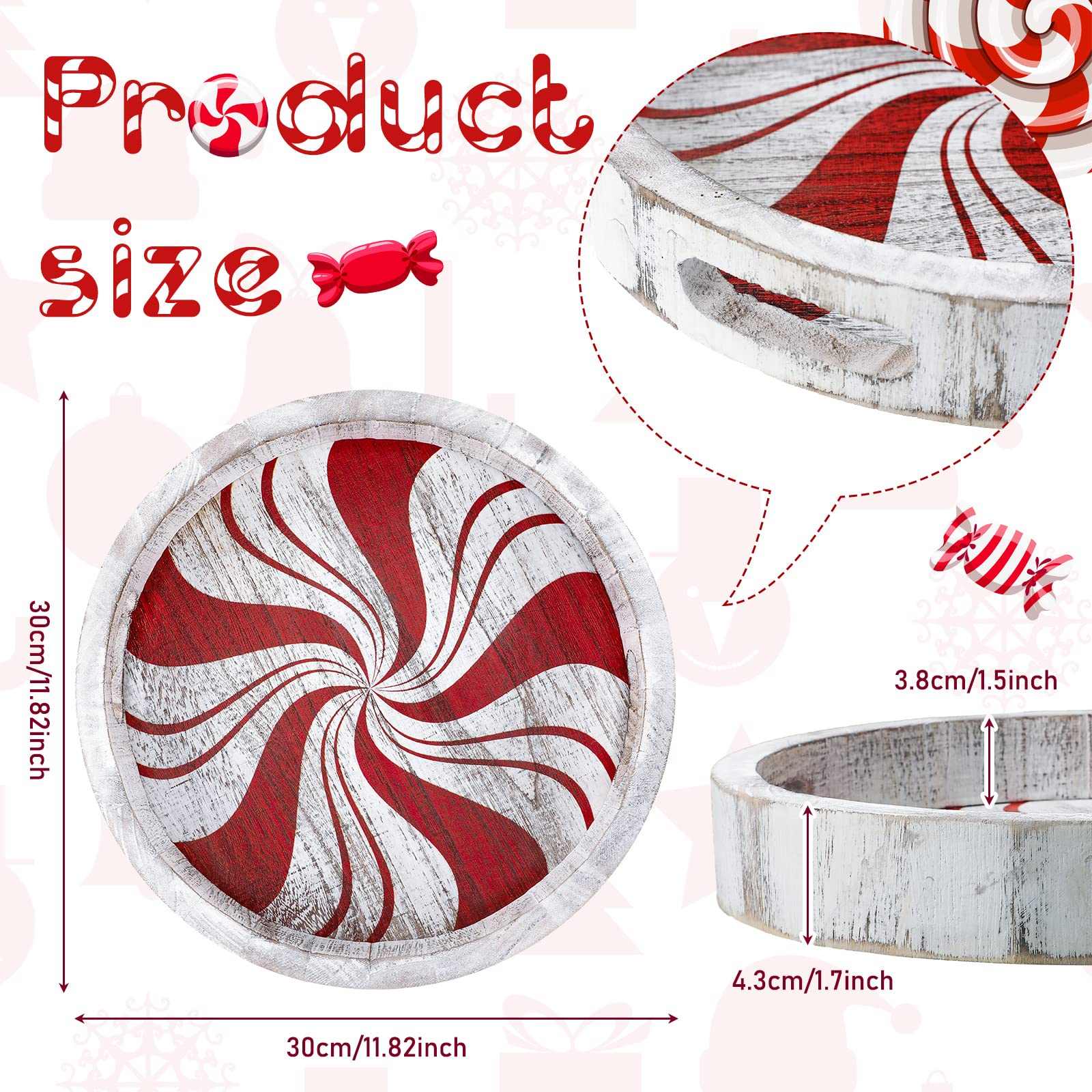 Rustikales Weihnachtliches Serviertablett Mit LKW-Motiv – 30x30 Cm Holztablett Für Festtags-Dekoration